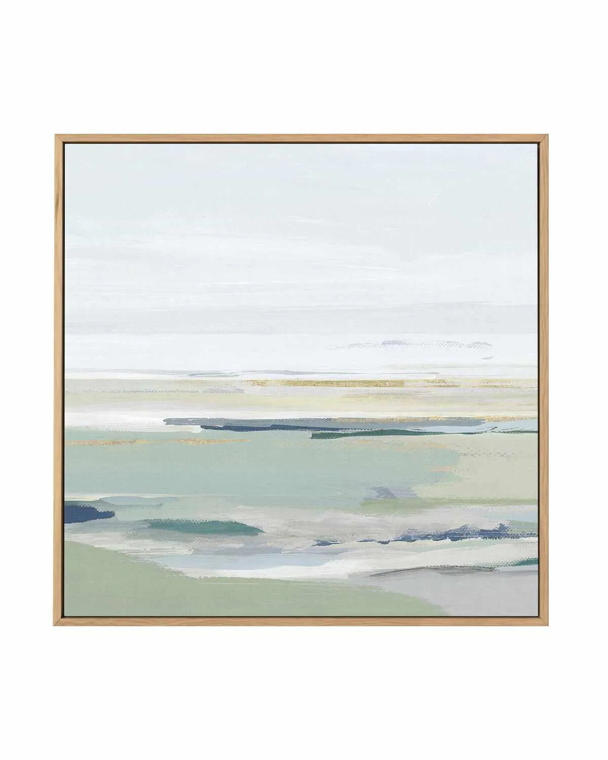 Calm Green Right SQ | Framed Canvas Art Print from Olive et Oriel where you can shop wallpaper and artworks online