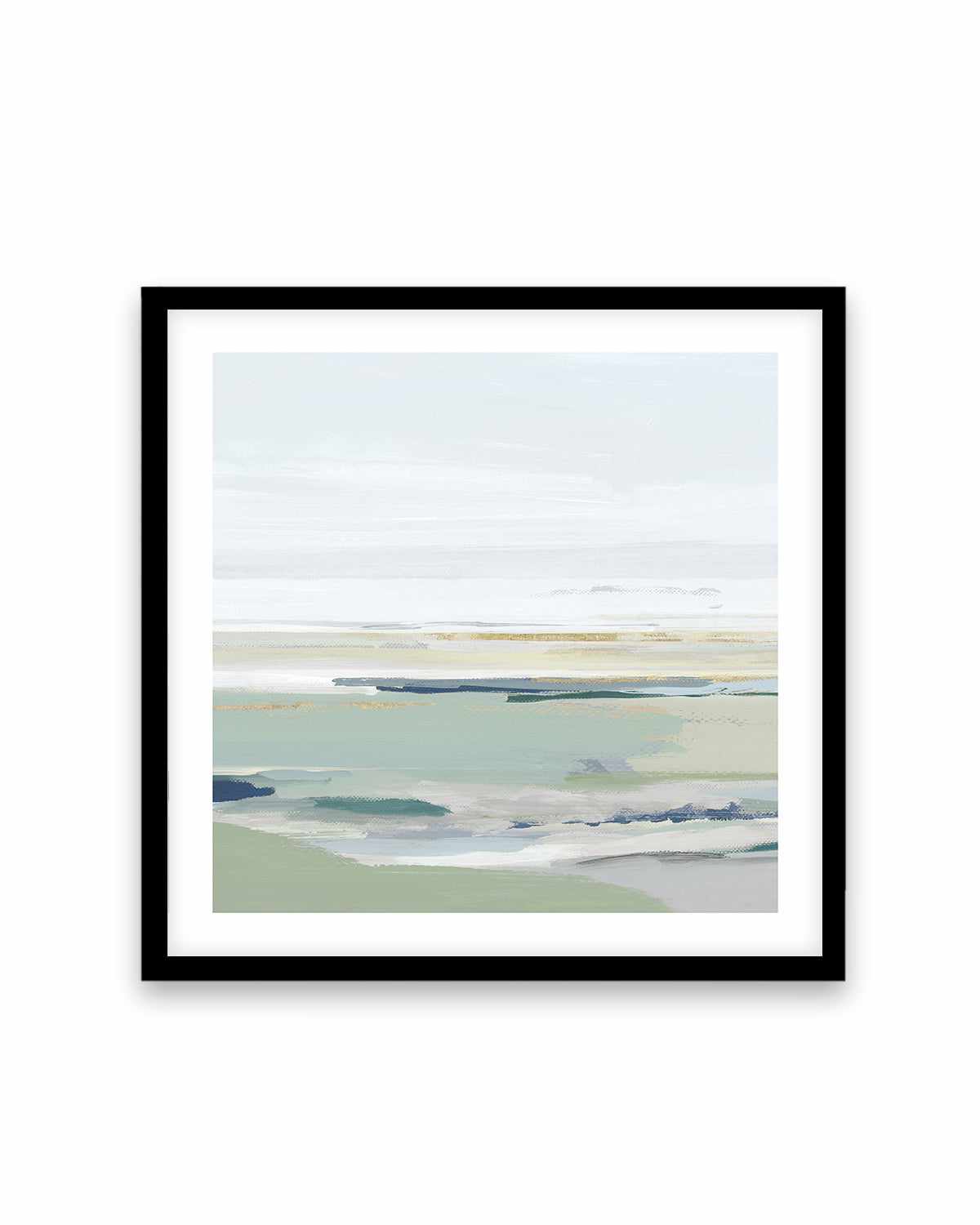 Calm Green Right SQ Art Print