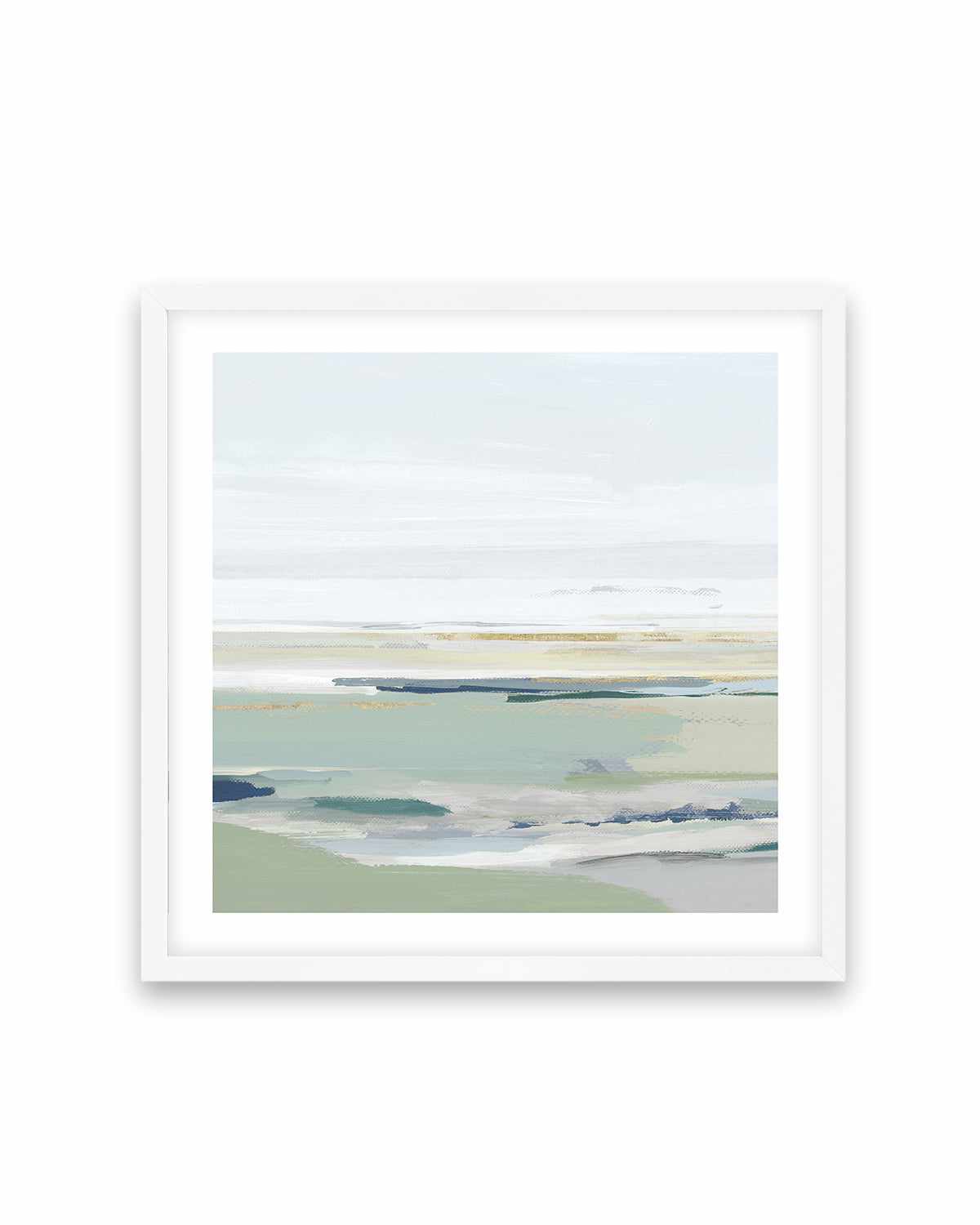 Calm Green Right SQ Art Print