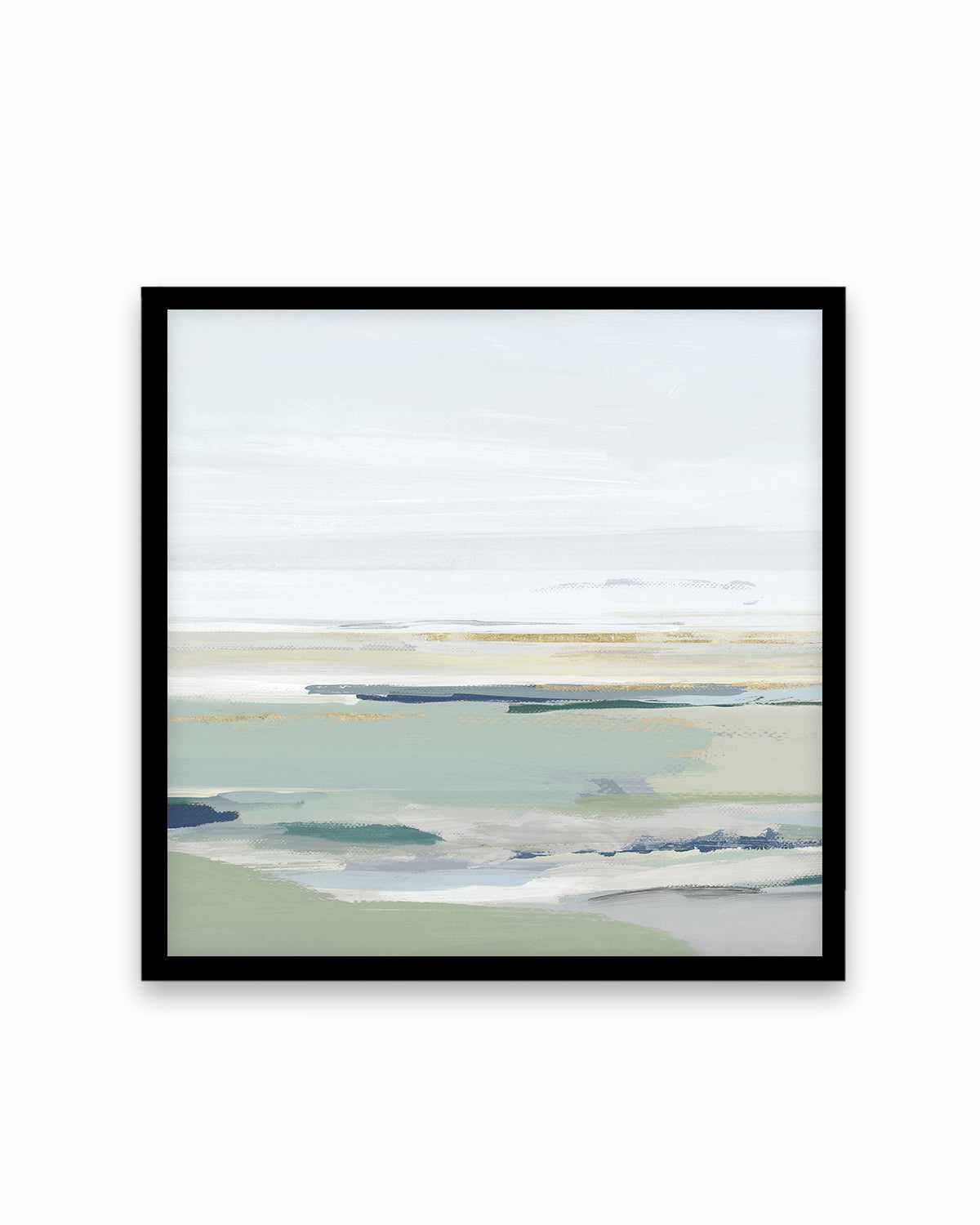 Calm Green Right SQ Art Print