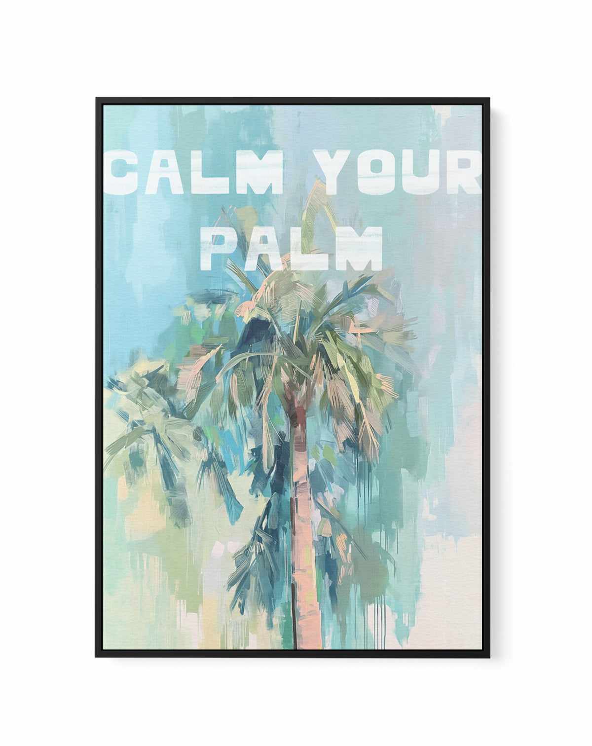 Calm Your Palm I | Framed Canvas Art Print