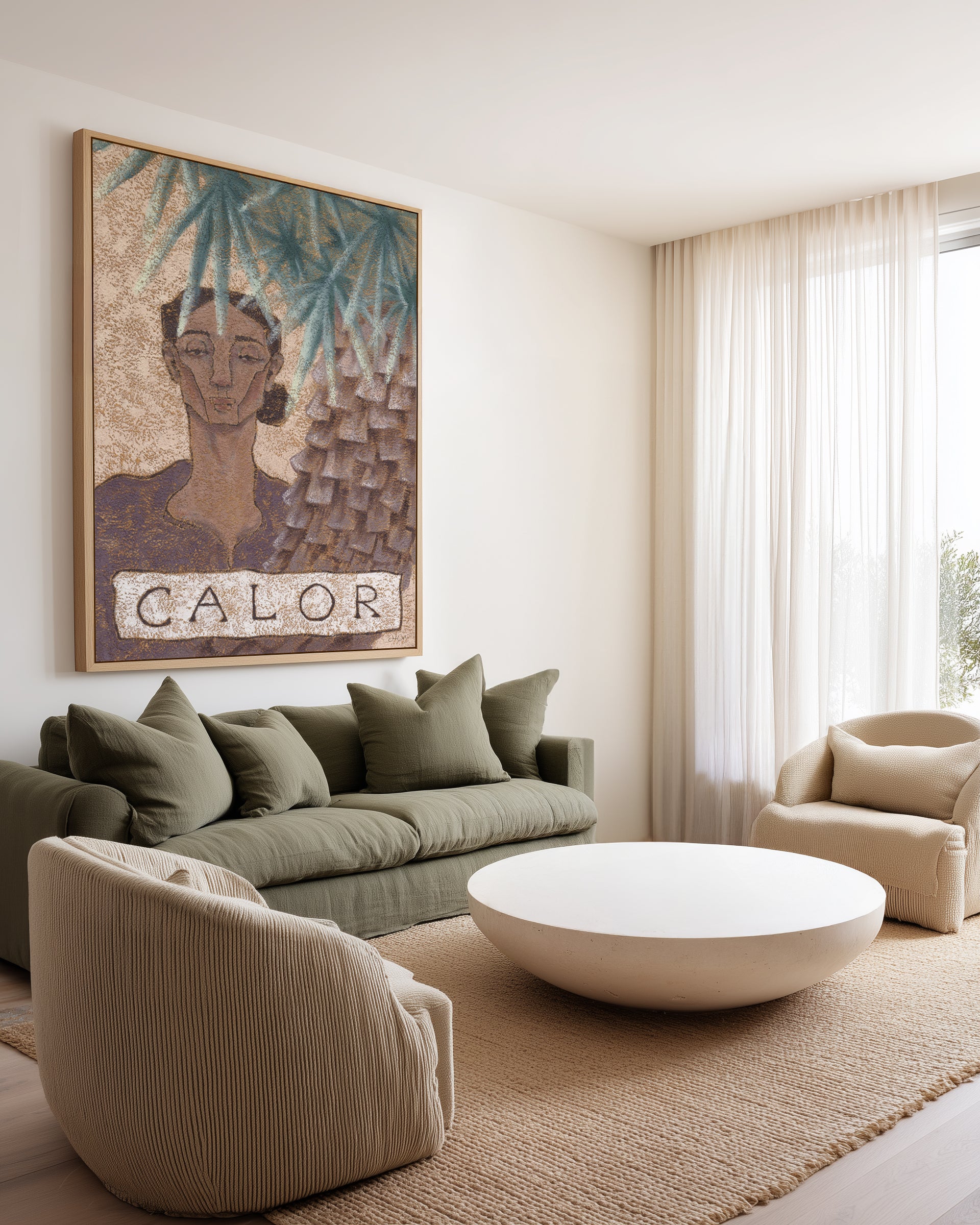 Calor by Julie Celina | Framed Canvas Art Print from Olive et Oriel where you can shop wallpaper and artworks online