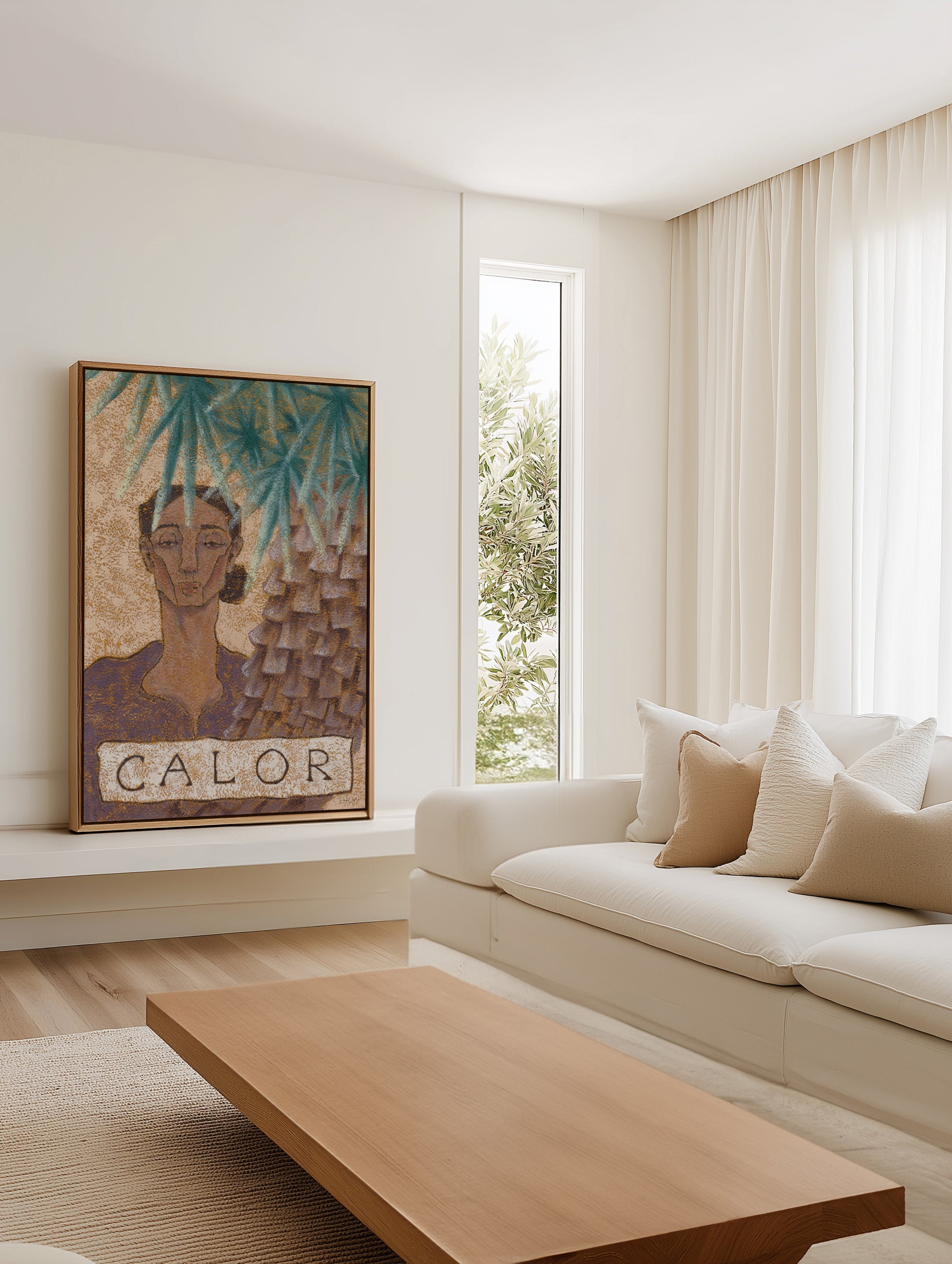Calor by Julie Celina | Framed Canvas Art Print from Olive et Oriel where you can shop wallpaper and artworks online