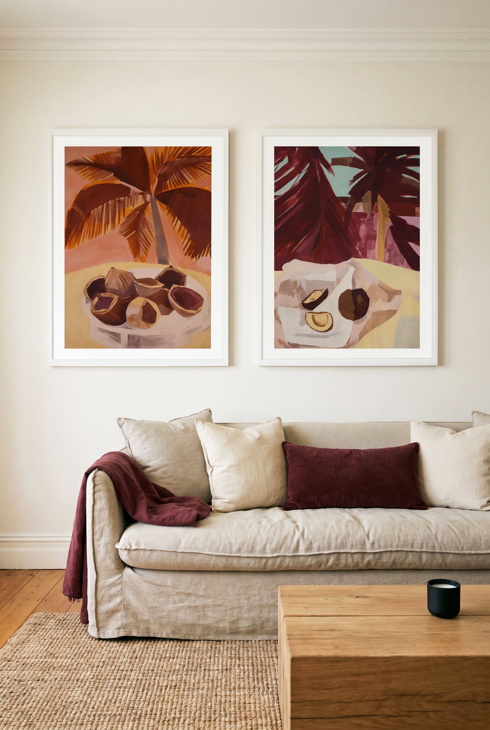 Calypso I & II Art Print Set of 2 | Matching Wall Art