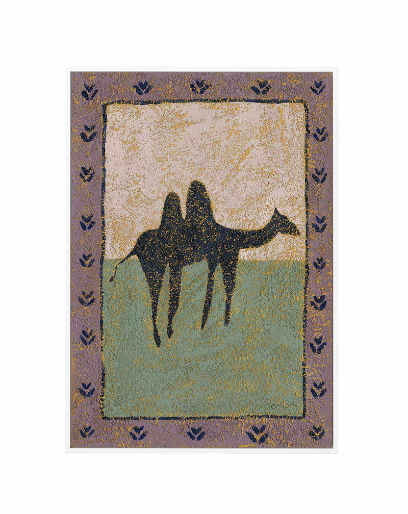 Camel In Lavender by Julie Celina | Framed Canvas Art Print