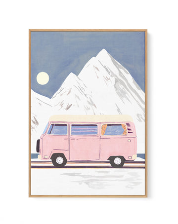 Camper by Laura Page | Framed Canvas Wall Art