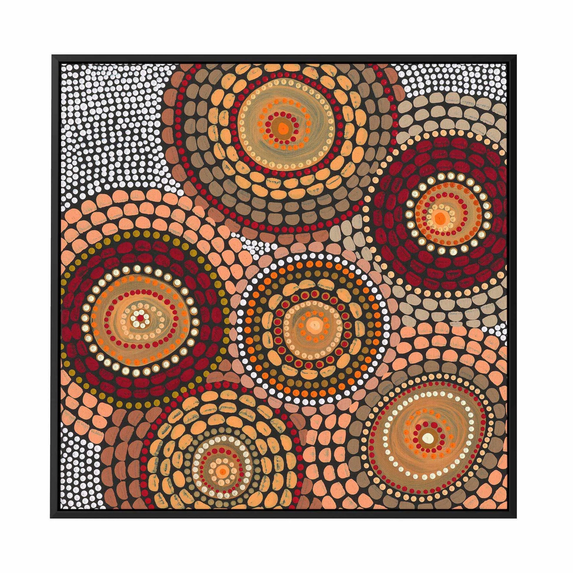 Campfire Meeting by Domica Hill | Framed Canvas Art Print from Olive et Oriel where you can shop wallpaper and artworks online