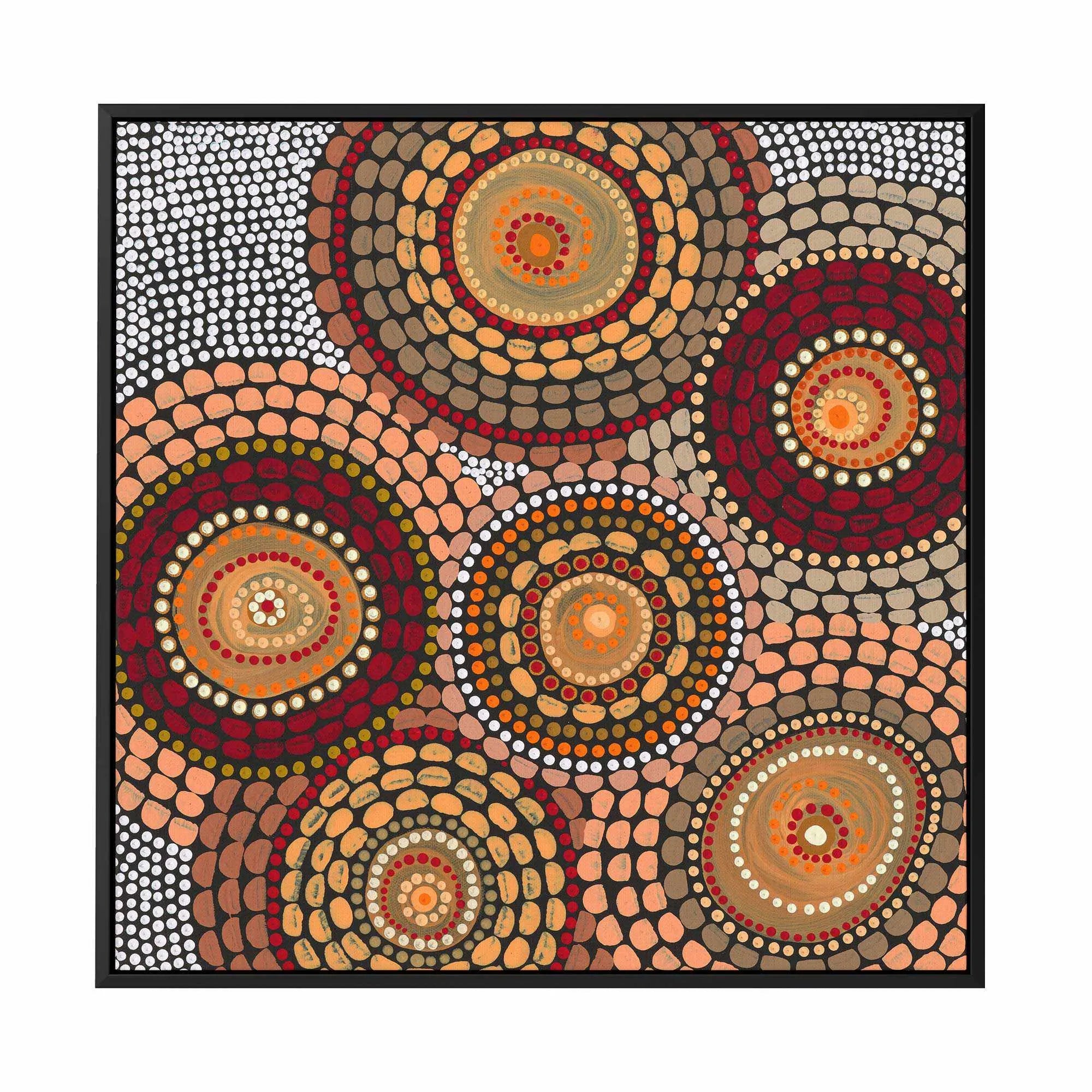 Campfire Meeting by Domica Hill | Framed Canvas Art Print from Olive et Oriel where you can shop wallpaper and artworks online