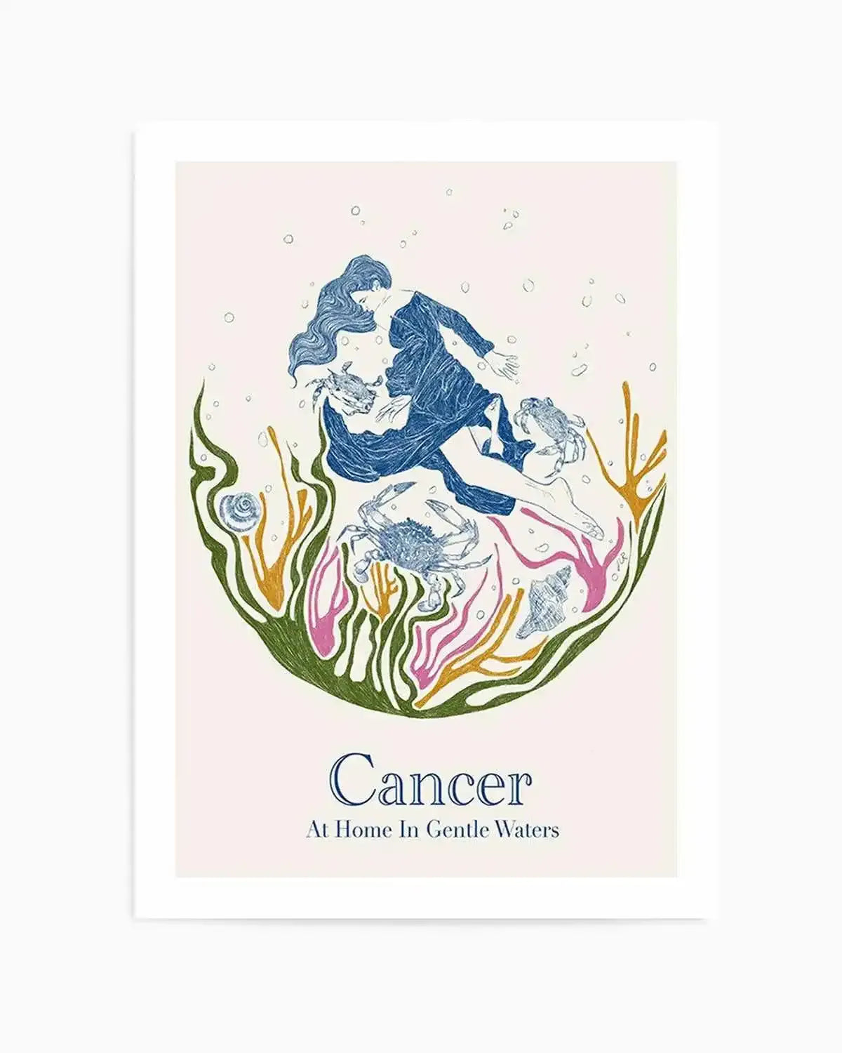 Cancer By Jenny Liz Rome Art Print from Olive et Oriel where you can shop wallpaper and artworks online