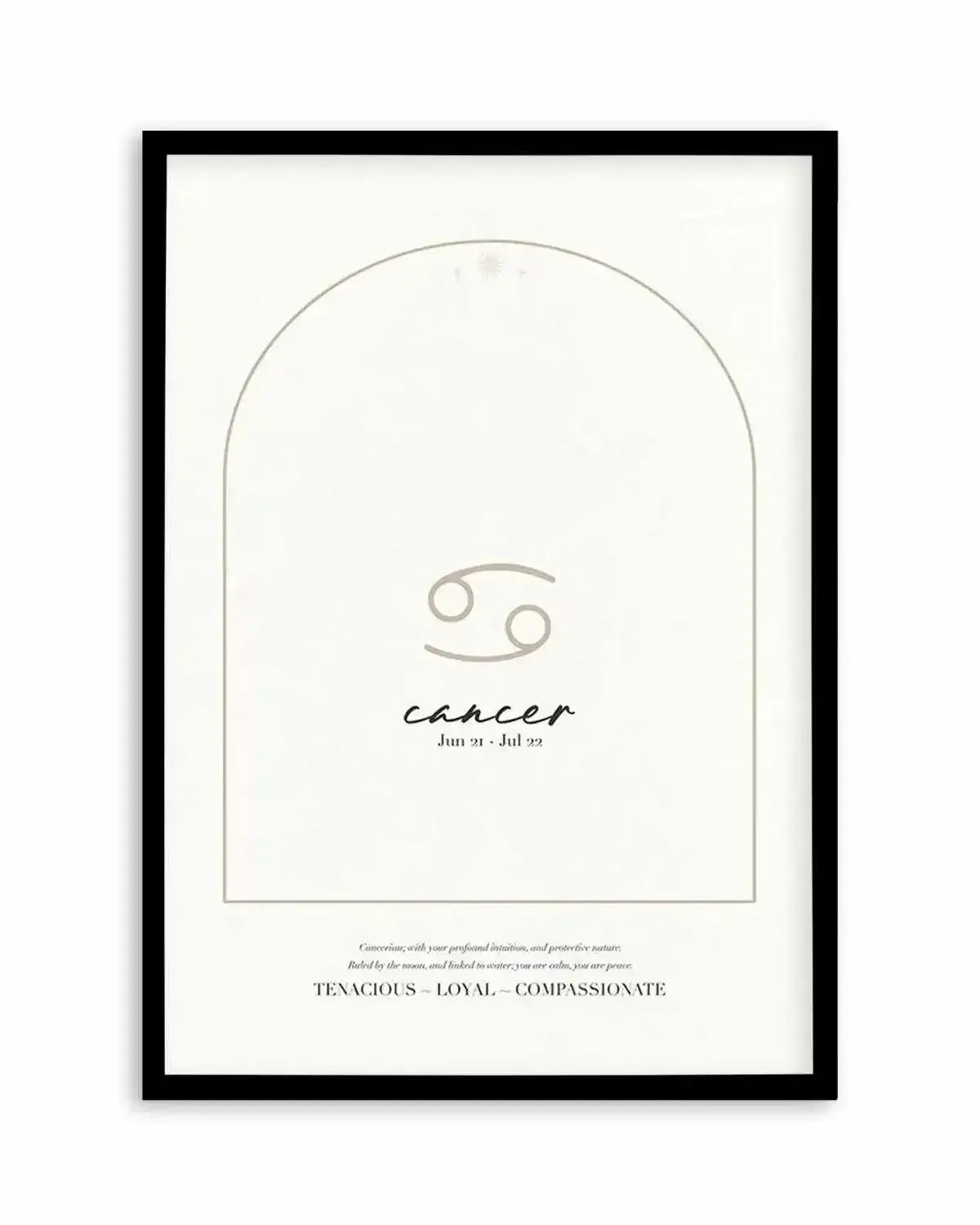 Cancer Star Sign Art Print from Olive et Oriel where you can shop wallpaper and artworks online