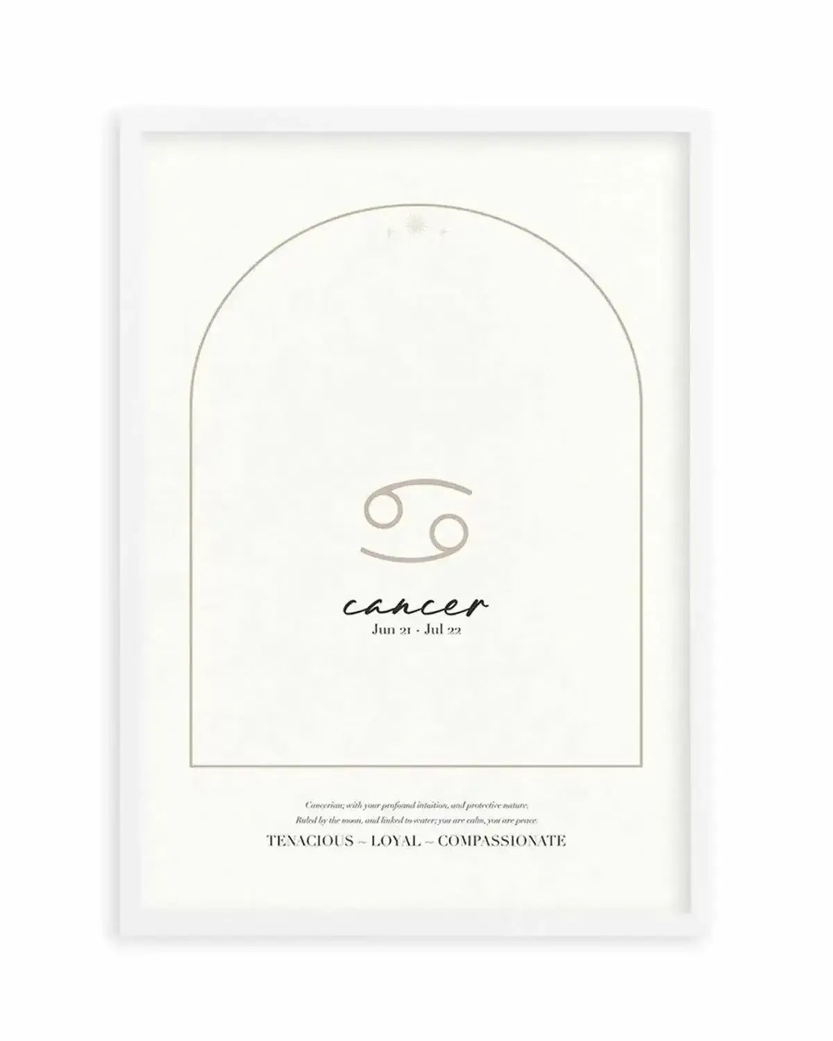 Cancer Star Sign Art Print from Olive et Oriel where you can shop wallpaper and artworks online