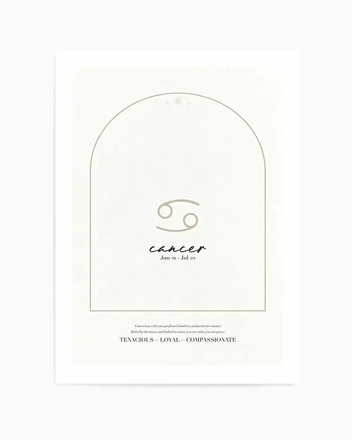 Cancer Star Sign Art Print from Olive et Oriel where you can shop wallpaper and artworks online