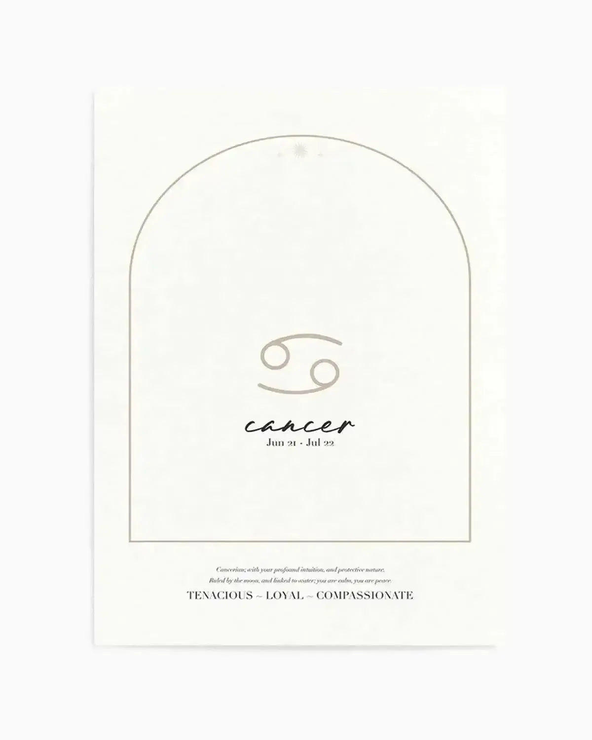 Cancer Star Sign Art Print from Olive et Oriel where you can shop wallpaper and artworks online