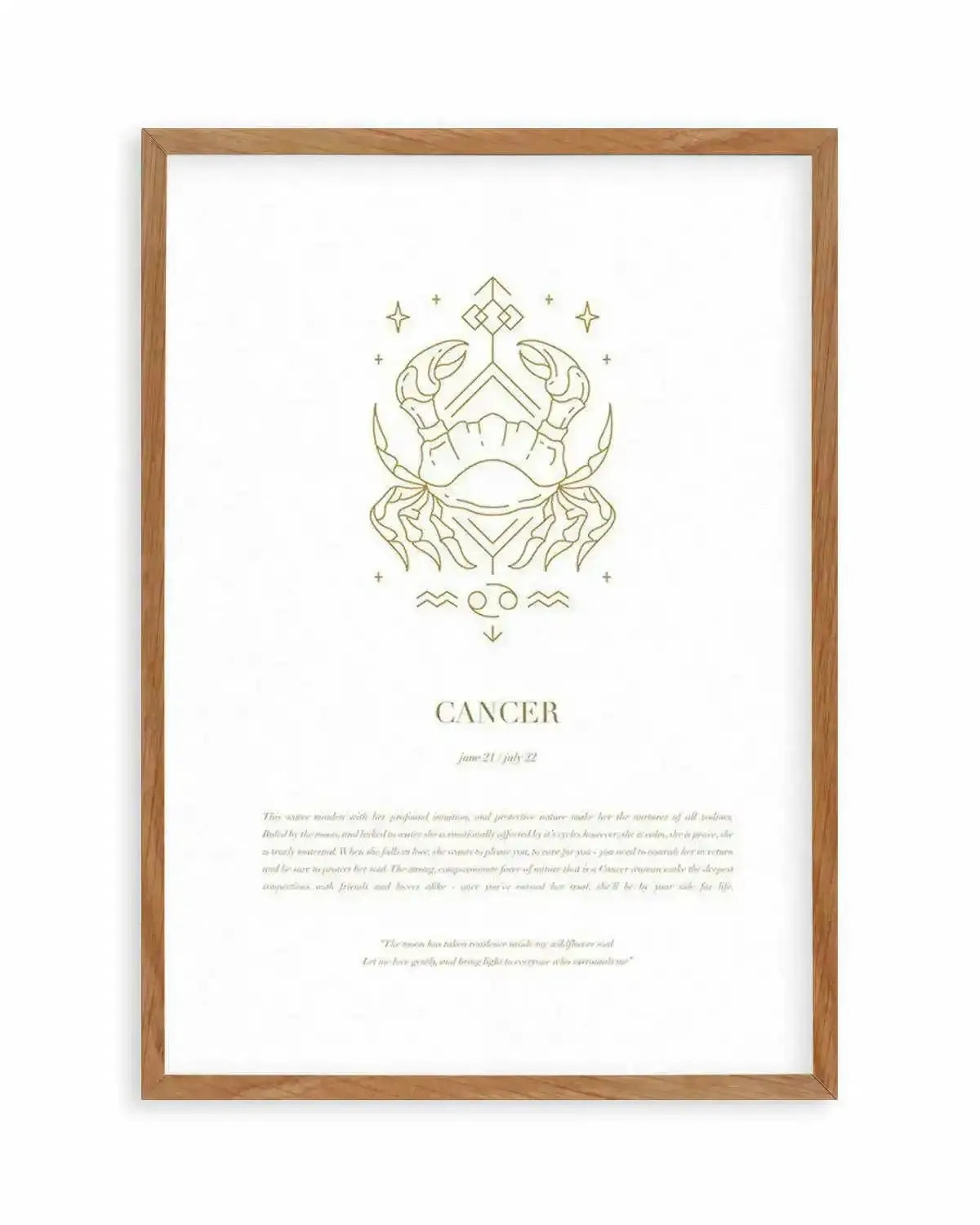 Cancer | Celestial Zodiac Art Print from Olive et Oriel where you can shop wallpaper and artworks online