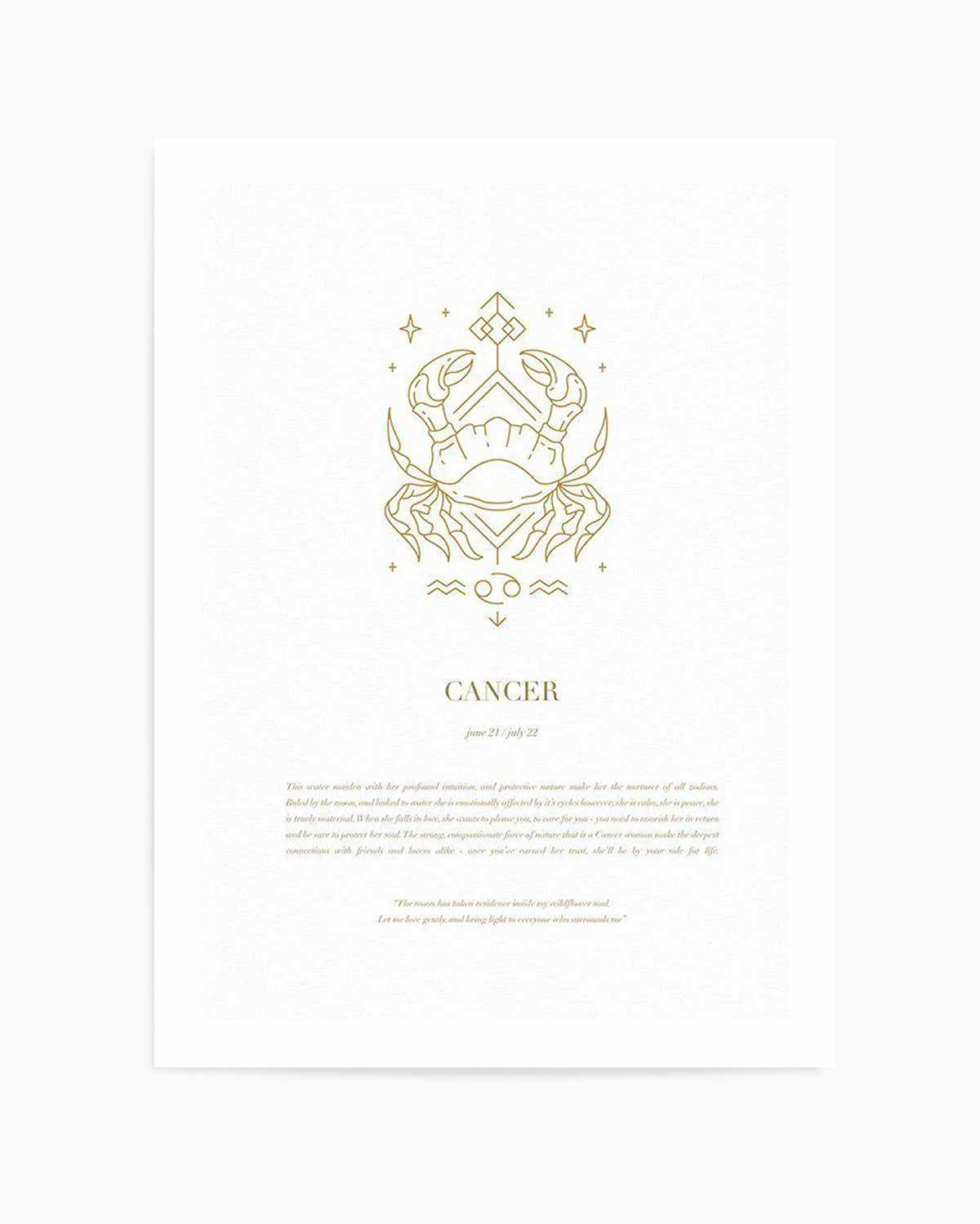 Cancer | Celestial Zodiac Art Print