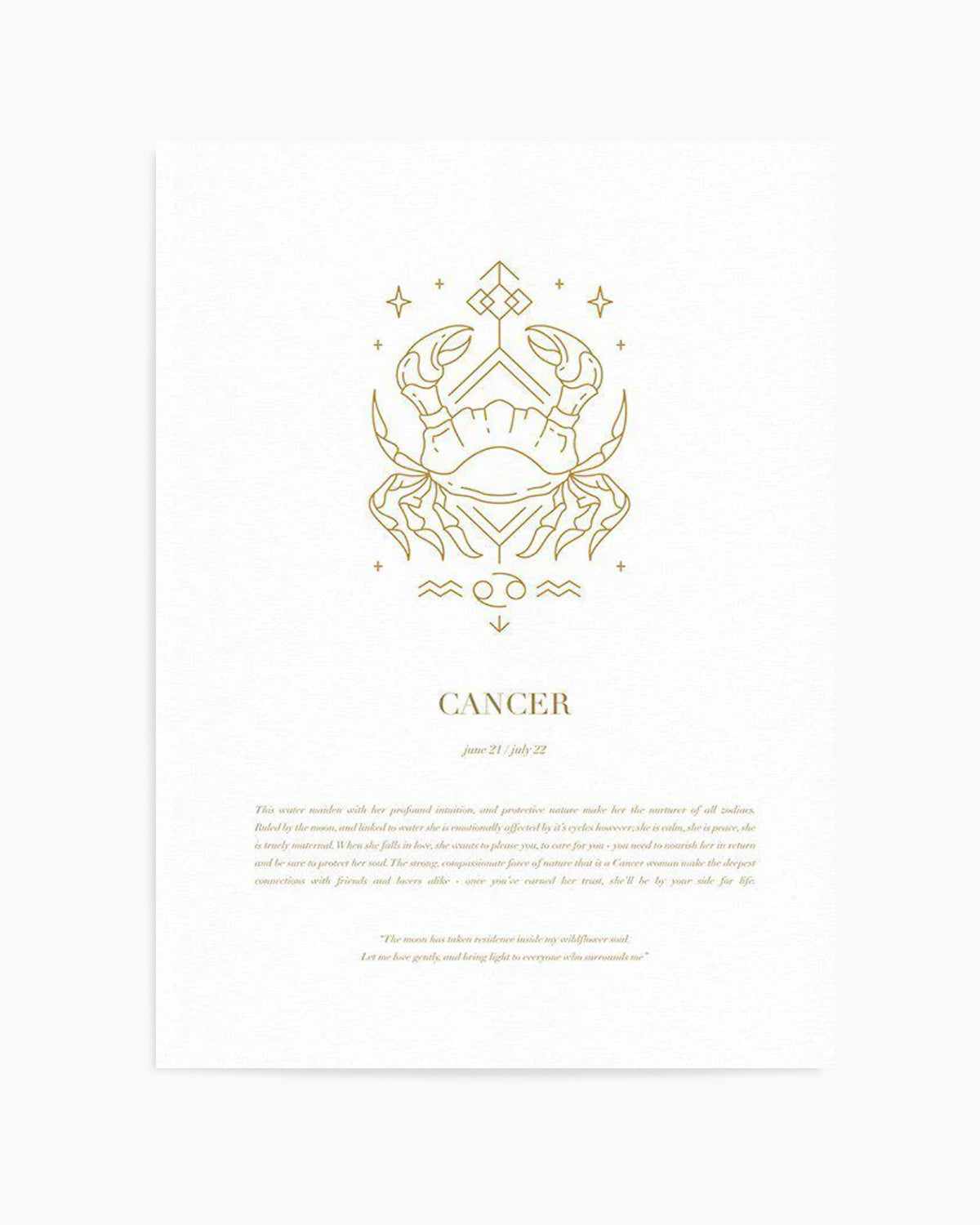 Cancer | Celestial Zodiac Art Print