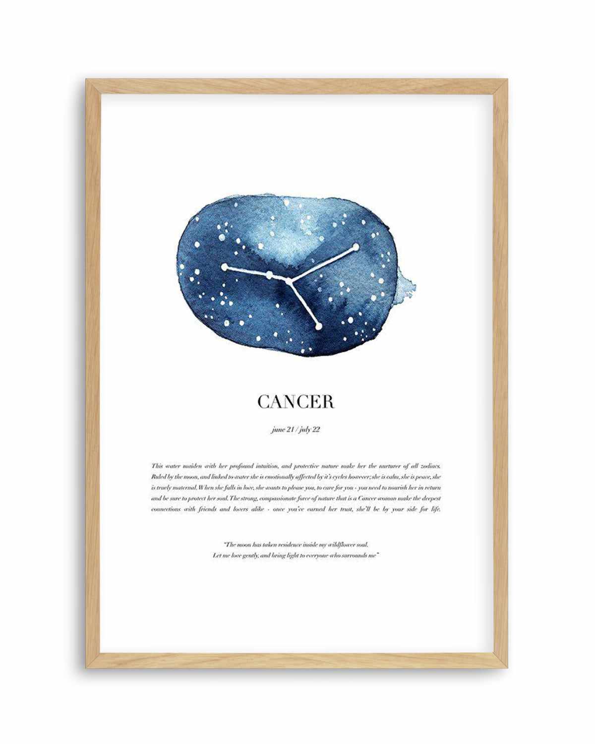 Cancer | Watercolour Zodiac Art Print