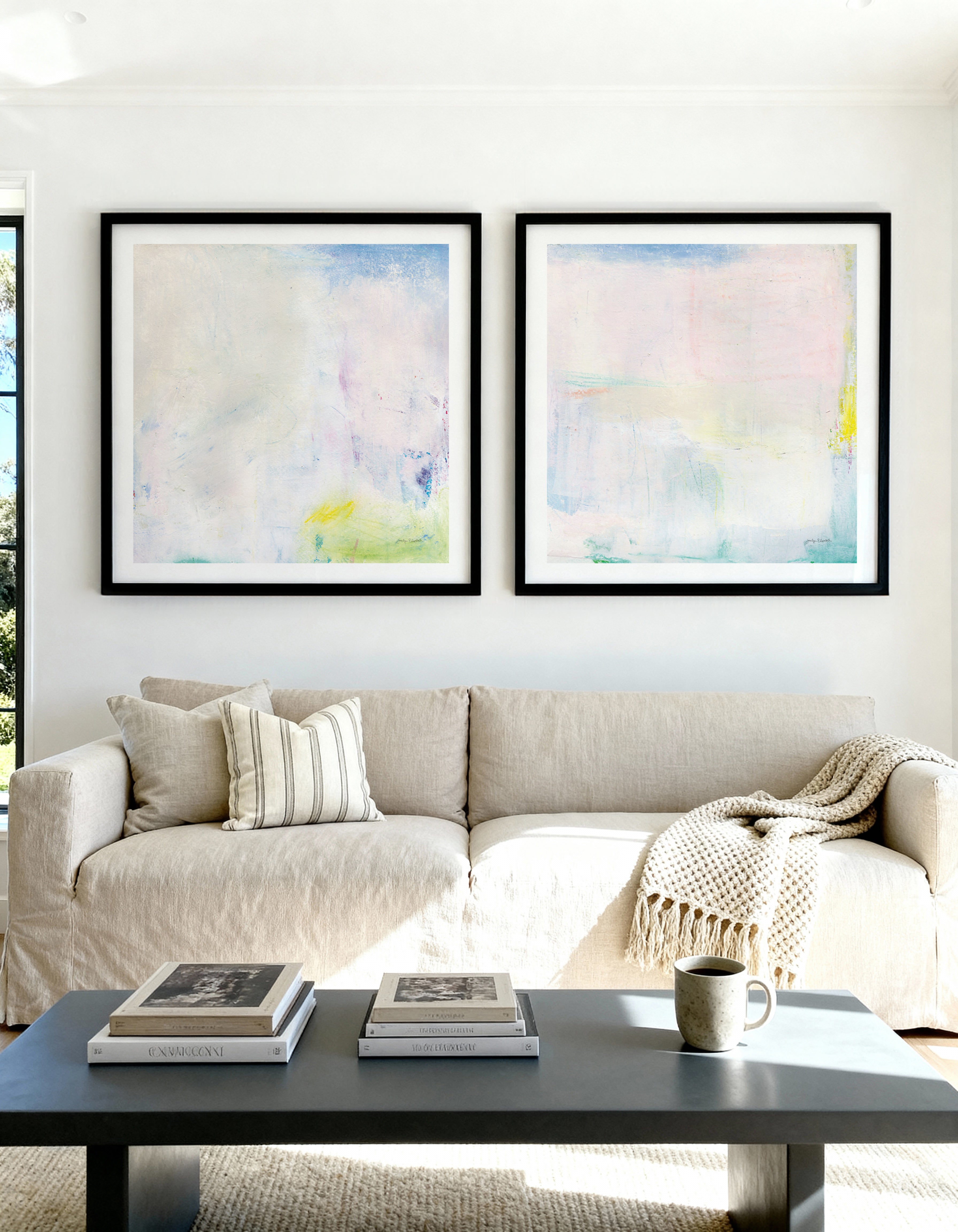 Candy Clouds I & II Art Print Set of 2 | Matching Wall Art