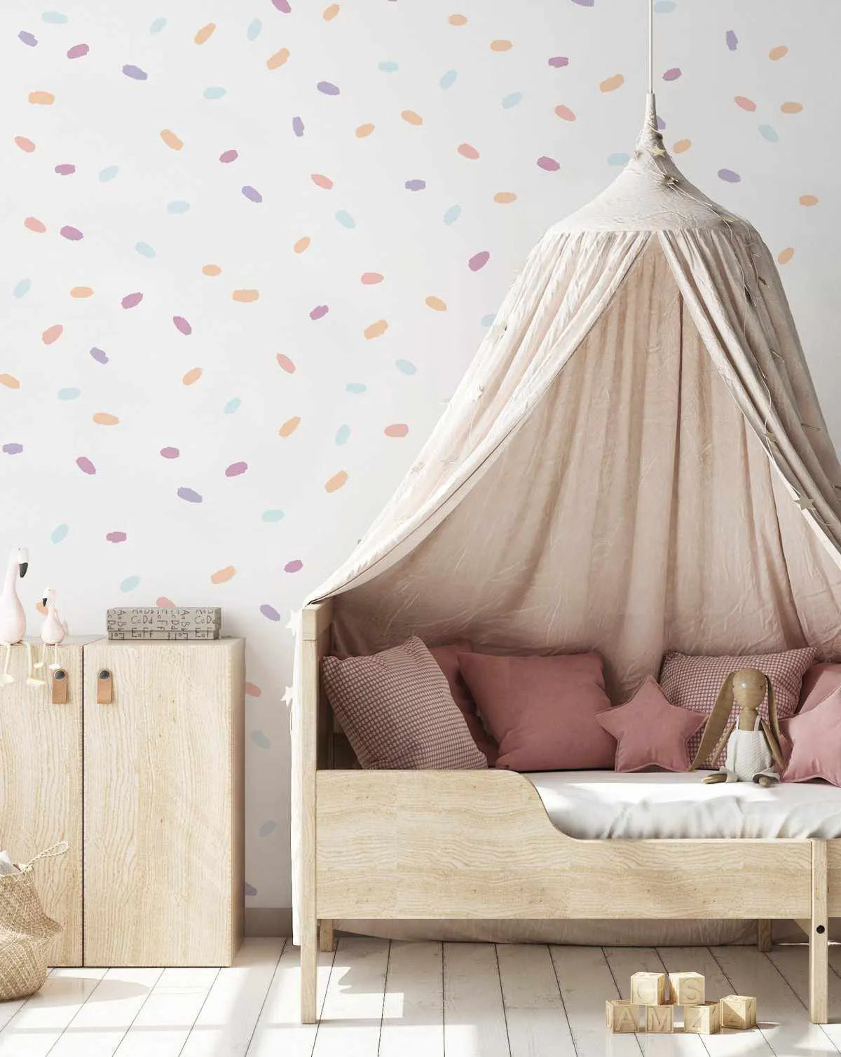 'Candy Sunsets' Super Fun Dots Decal Set | 174 dots!-Decals-Olive et Oriel-Decorate your kids bedroom wall decor with removable wall decals, these fabric kids decals are a great way to add colour and update your children's bedroom. Available as girls wall decals or boys wall decals, there are also nursery decals.