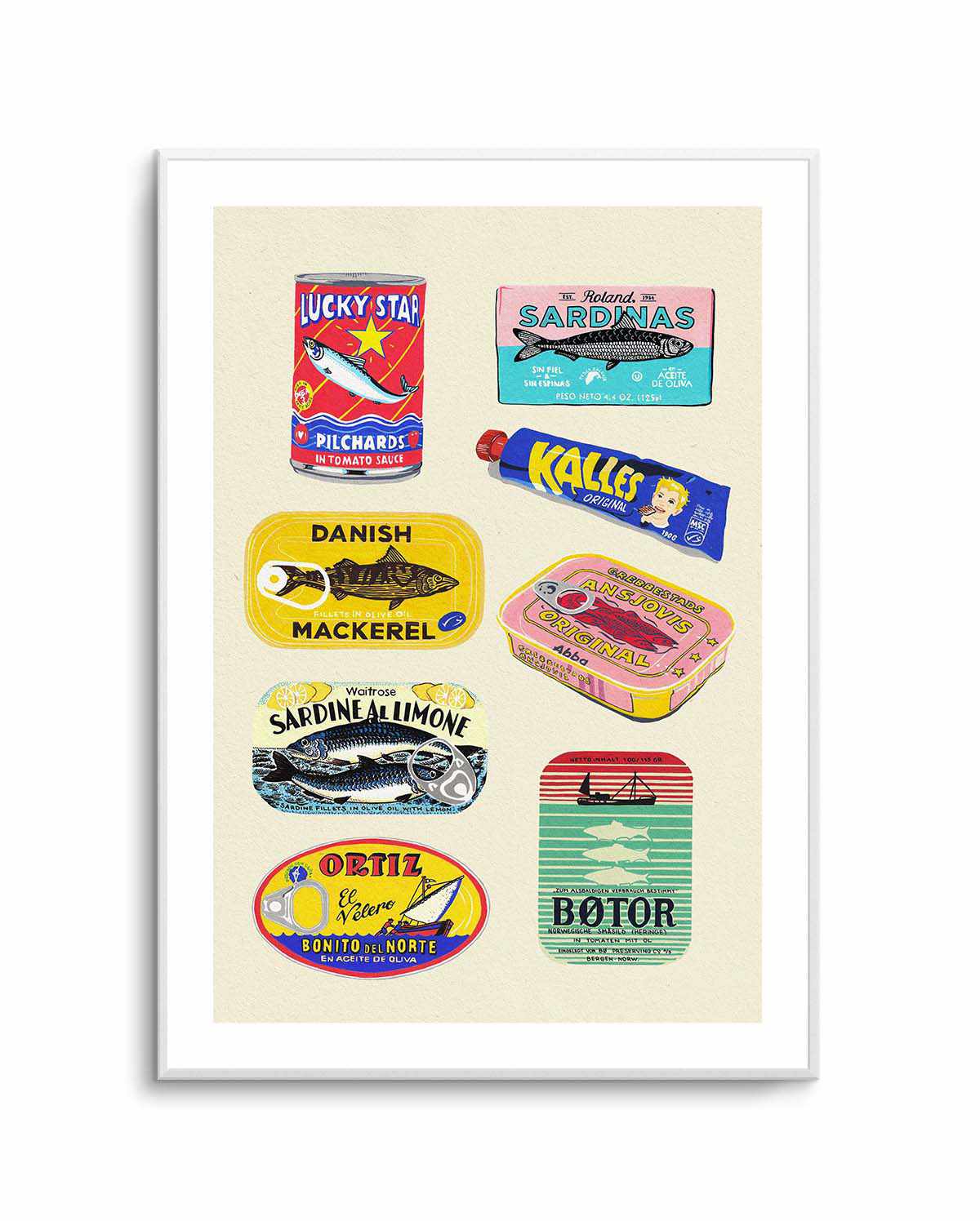 Canned Fish by Studio Mandariini | Art Print