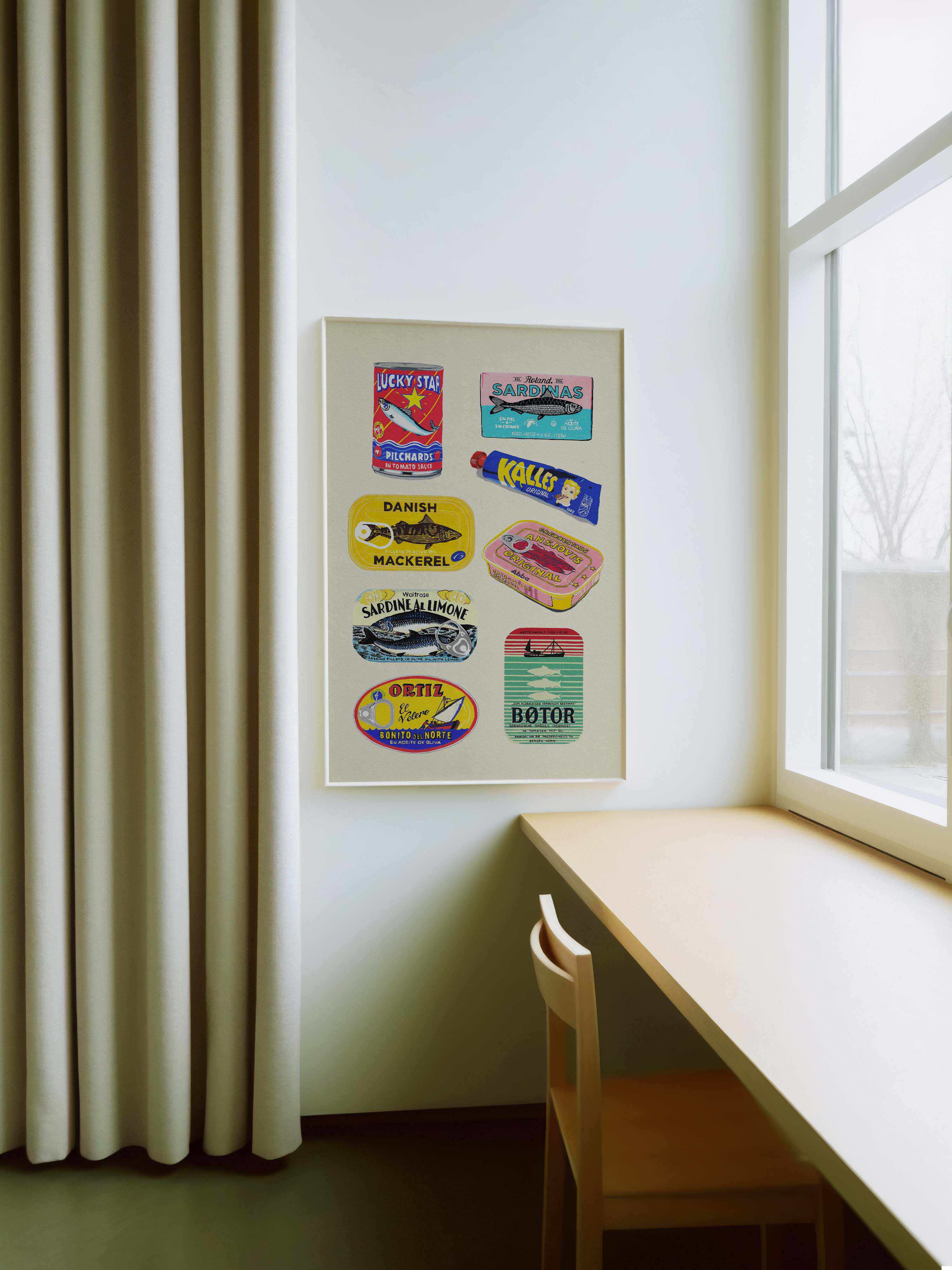 Canned Fish by Studio Mandariini | Art Print