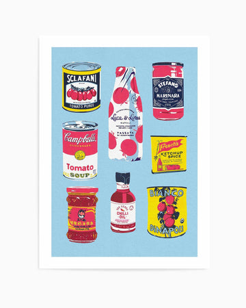 Canned Tomatoes By Studio Mandariini | Art Print from Olive et Oriel where you can shop wallpaper and artworks online