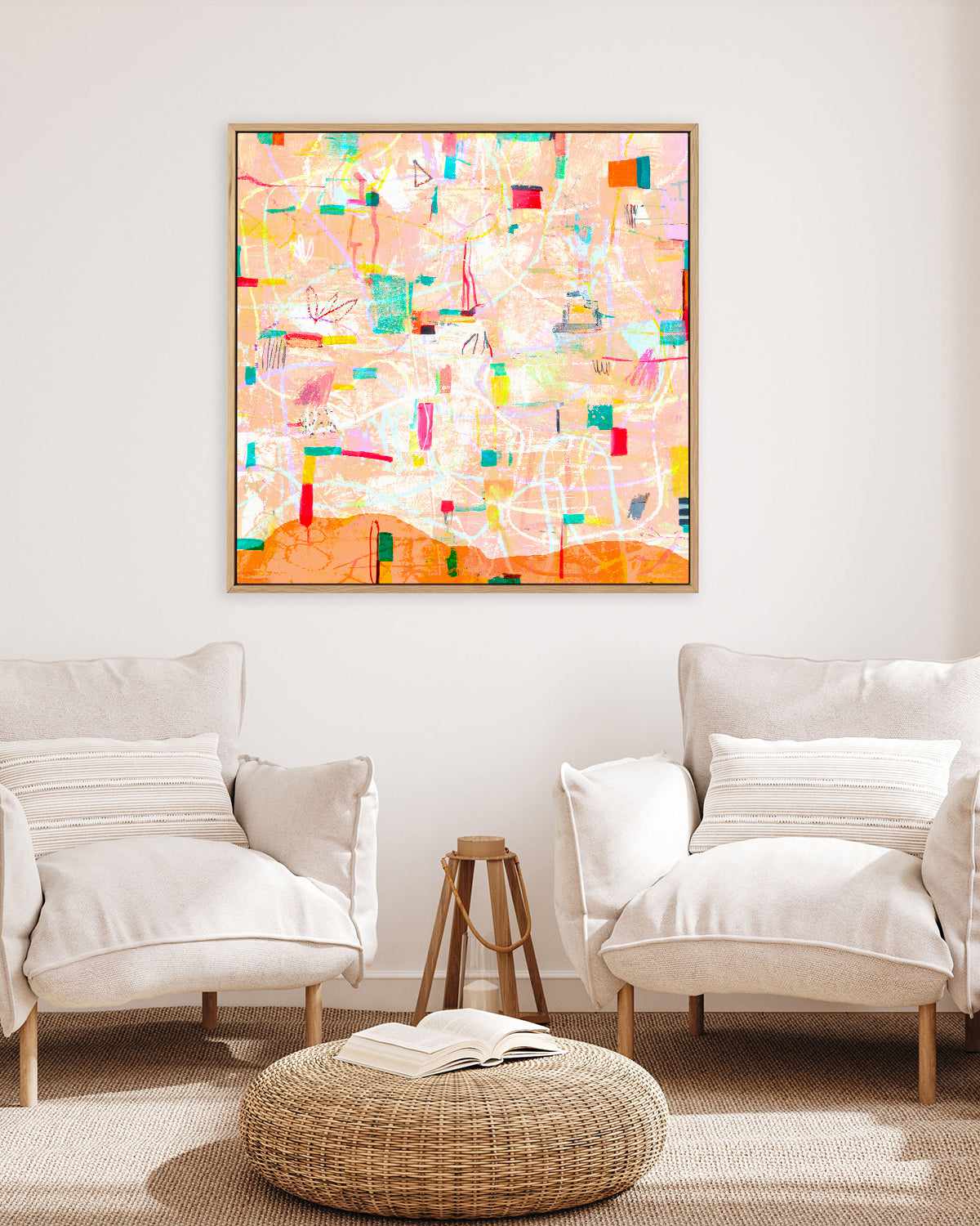 Cantaloupe by Antonia Tzenova | Framed Canvas Art Print