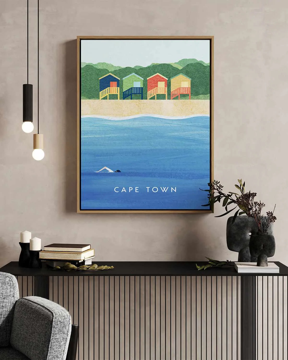 Cape Town by Henry Rivers | Framed Canvas Art Print from Olive et Oriel where you can shop wallpaper and artworks online