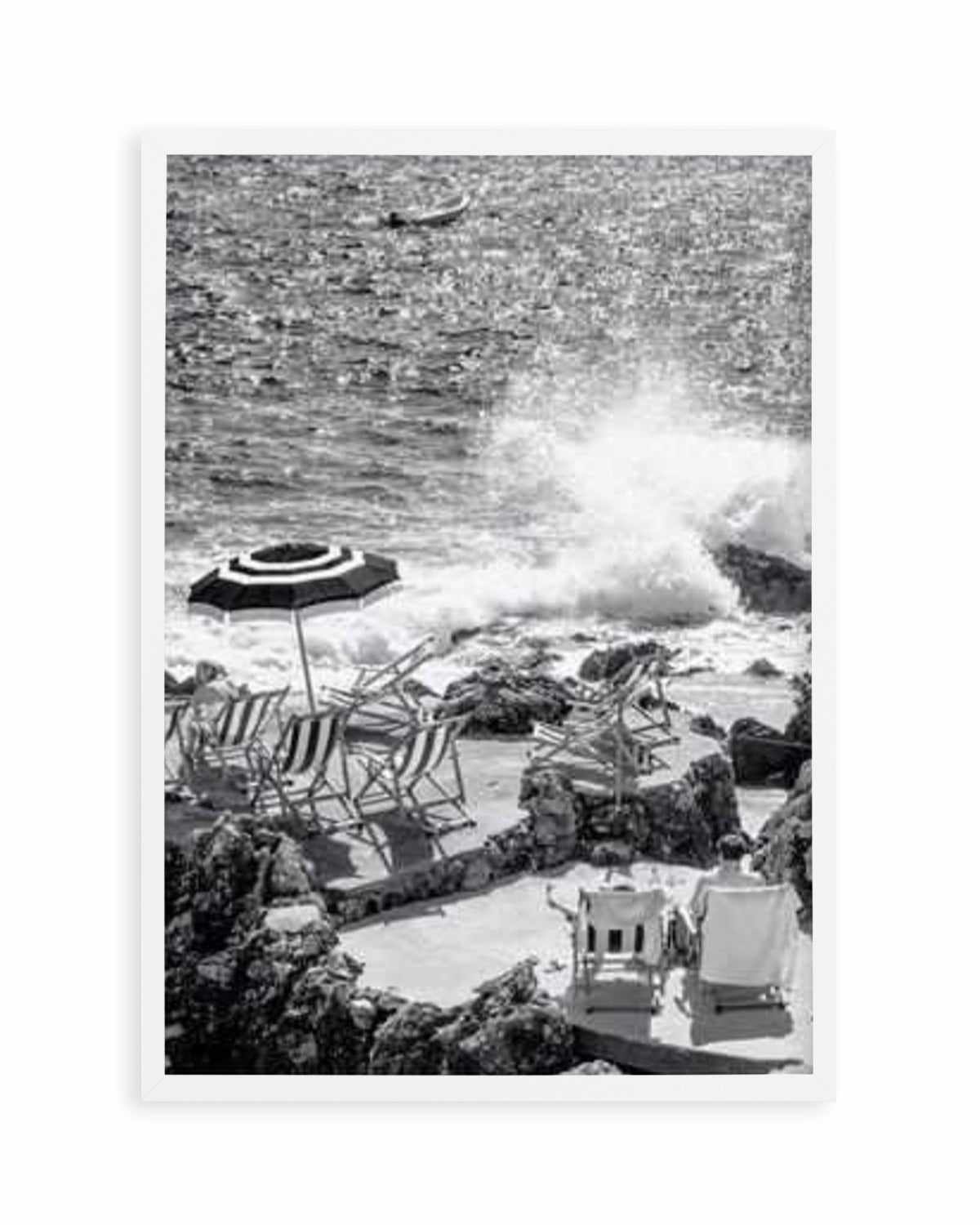 Capri Beach Club I | B&W Art Print