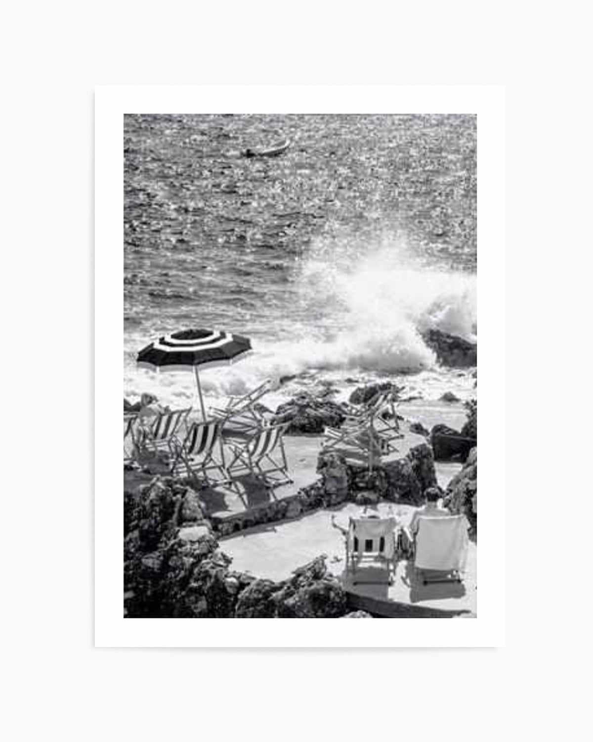 Capri Beach Club I | B&W Art Print