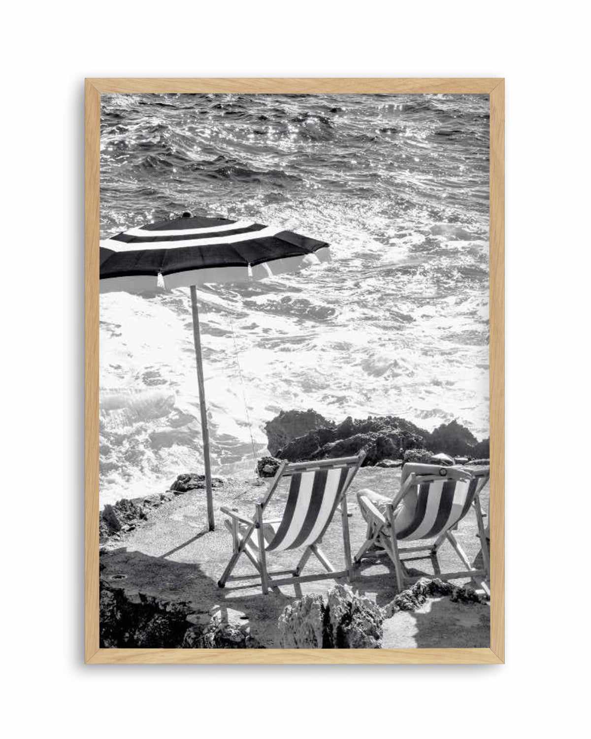 Capri Beach Club II B&W Art Print