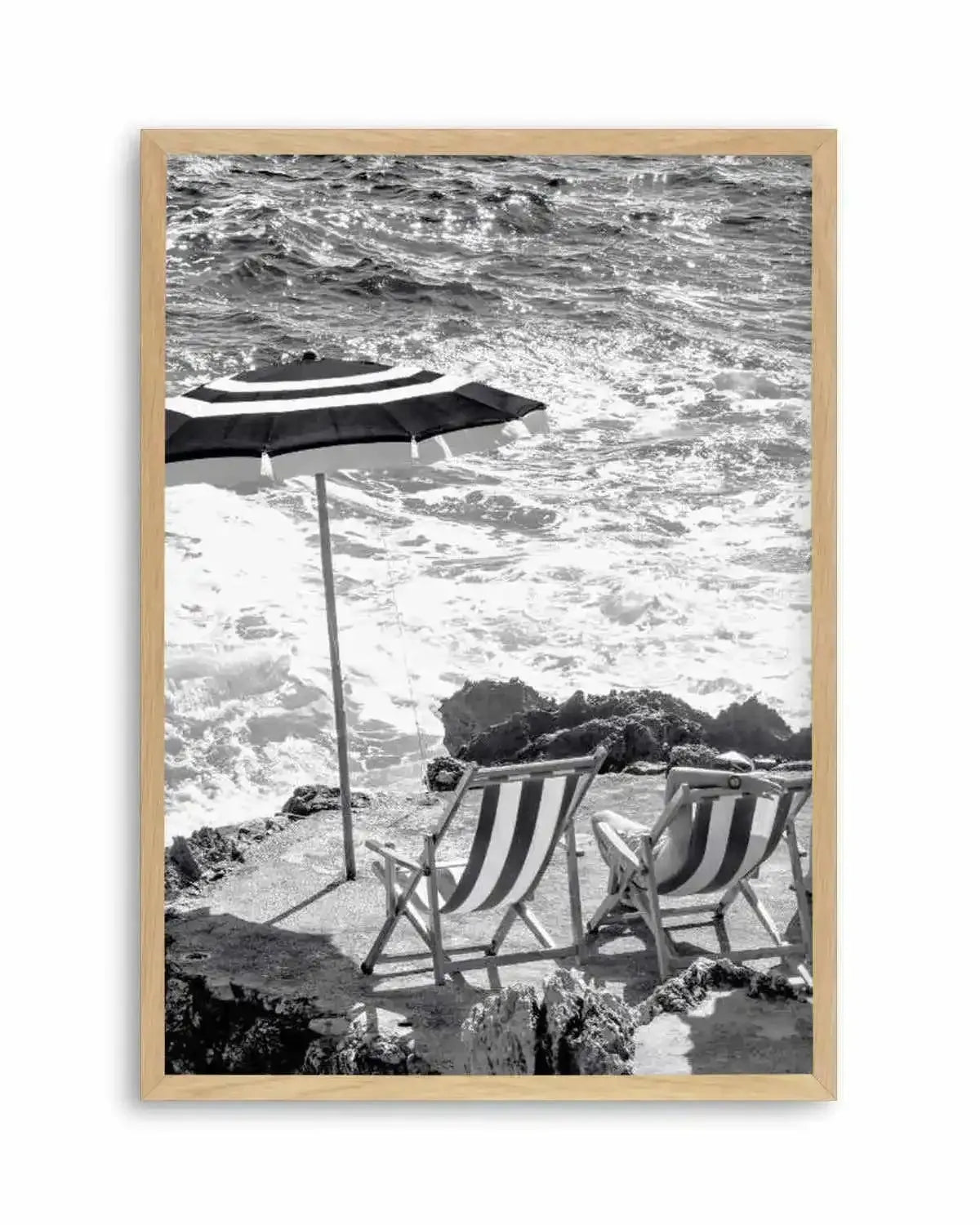 Capri Beach Club II B&W Art Print from Olive et Oriel where you can shop wallpaper and artworks online