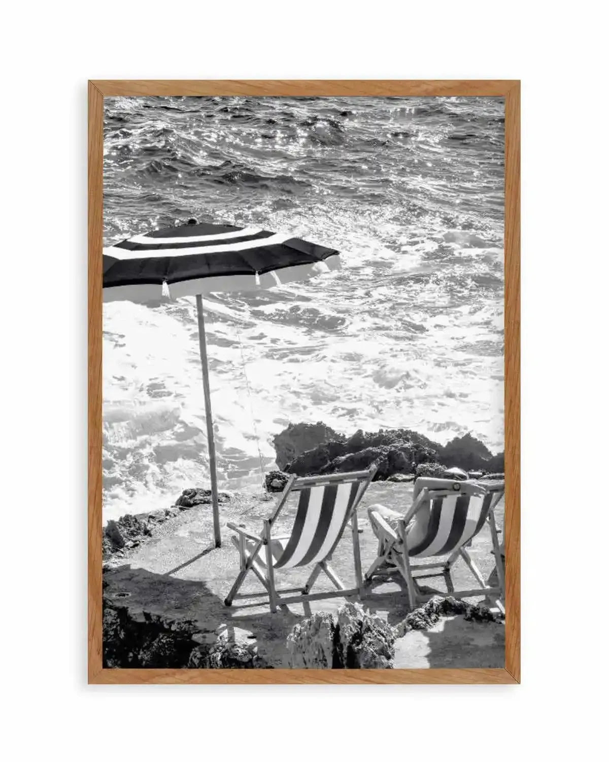 Capri Beach Club II B&W Art Print from Olive et Oriel where you can shop wallpaper and artworks online