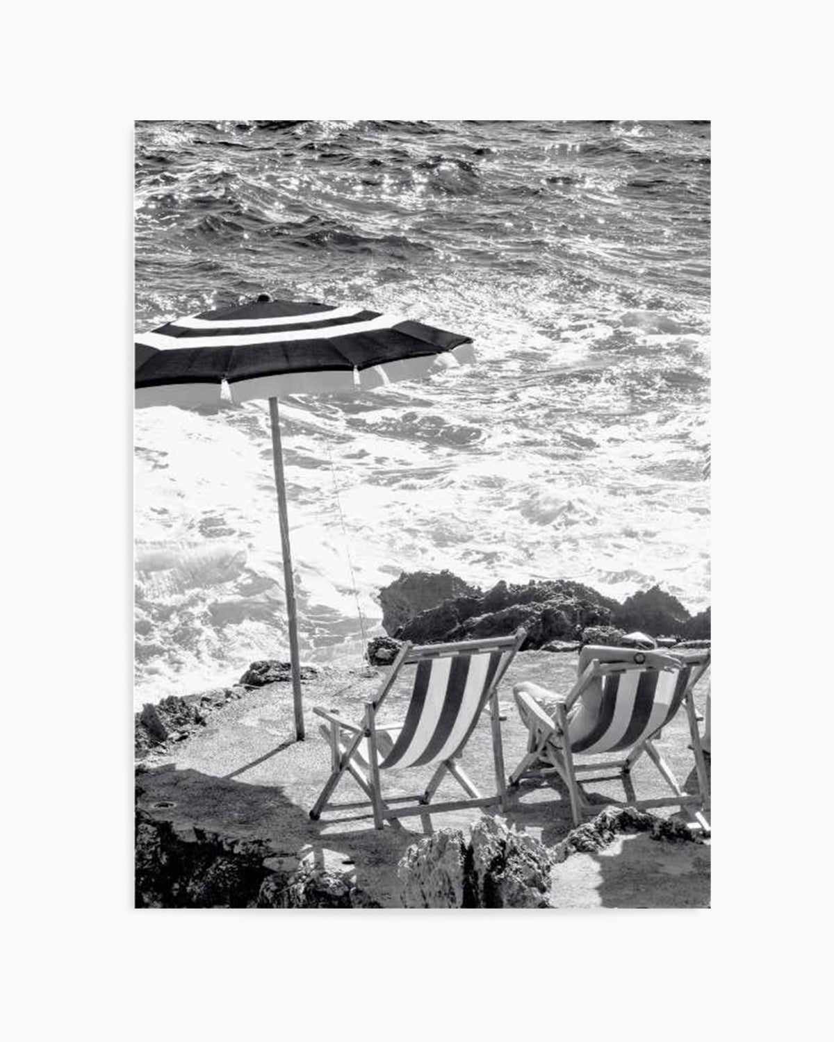 Capri Beach Club II B&W Art Print