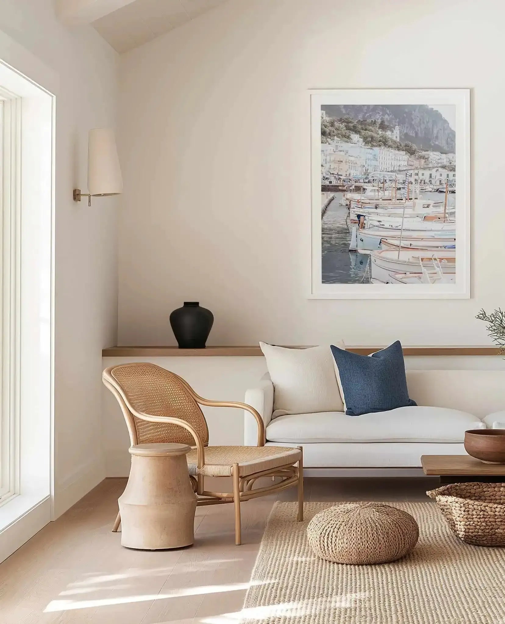 Capri Marina Art Print from Olive et Oriel where you can shop wallpaper and artworks online