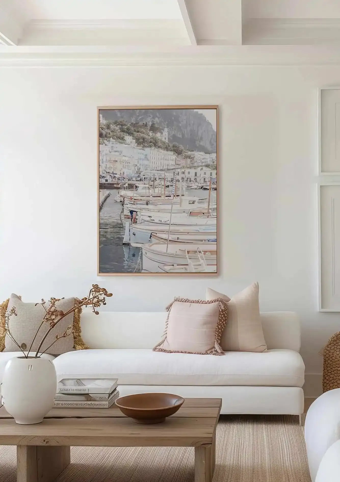 Capri Marina | Framed Canvas Art Print from Olive et Oriel where you can shop wallpaper and artworks online