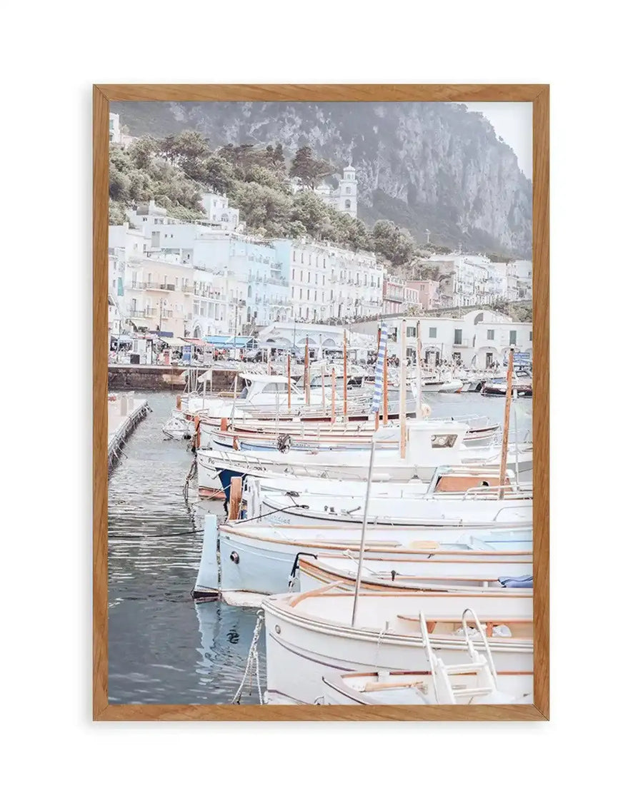 Capri Marina Art Print from Olive et Oriel where you can shop wallpaper and artworks online