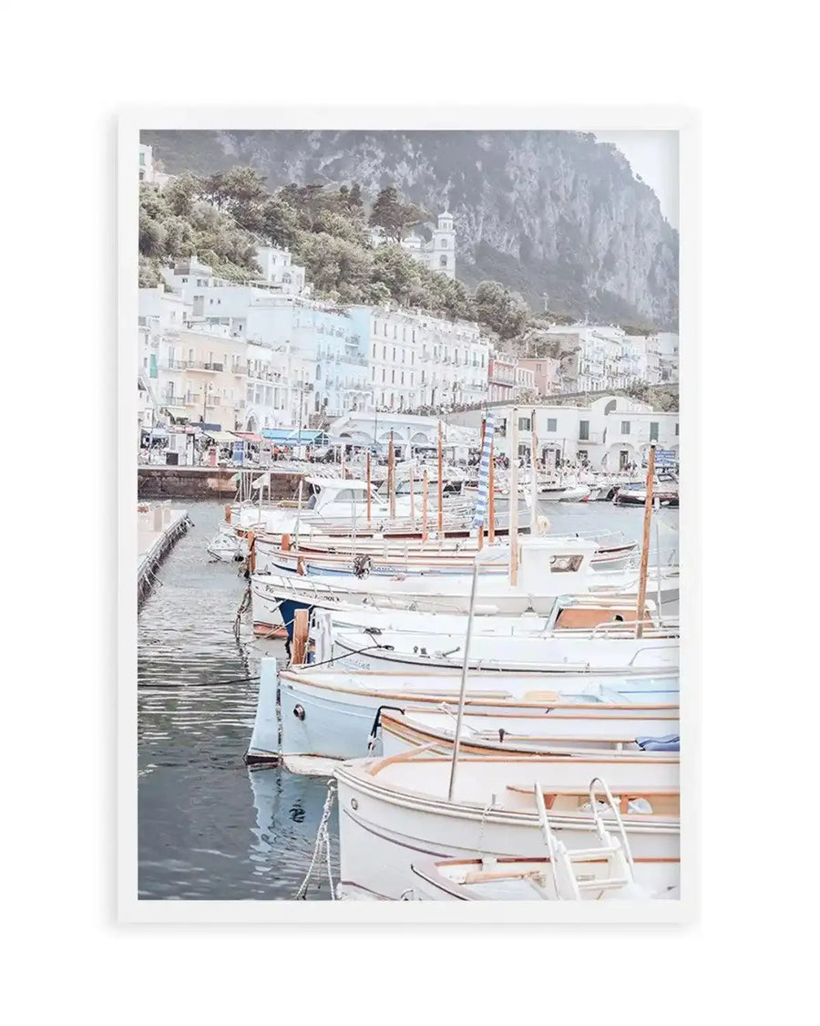 Capri Marina Art Print from Olive et Oriel where you can shop wallpaper and artworks online
