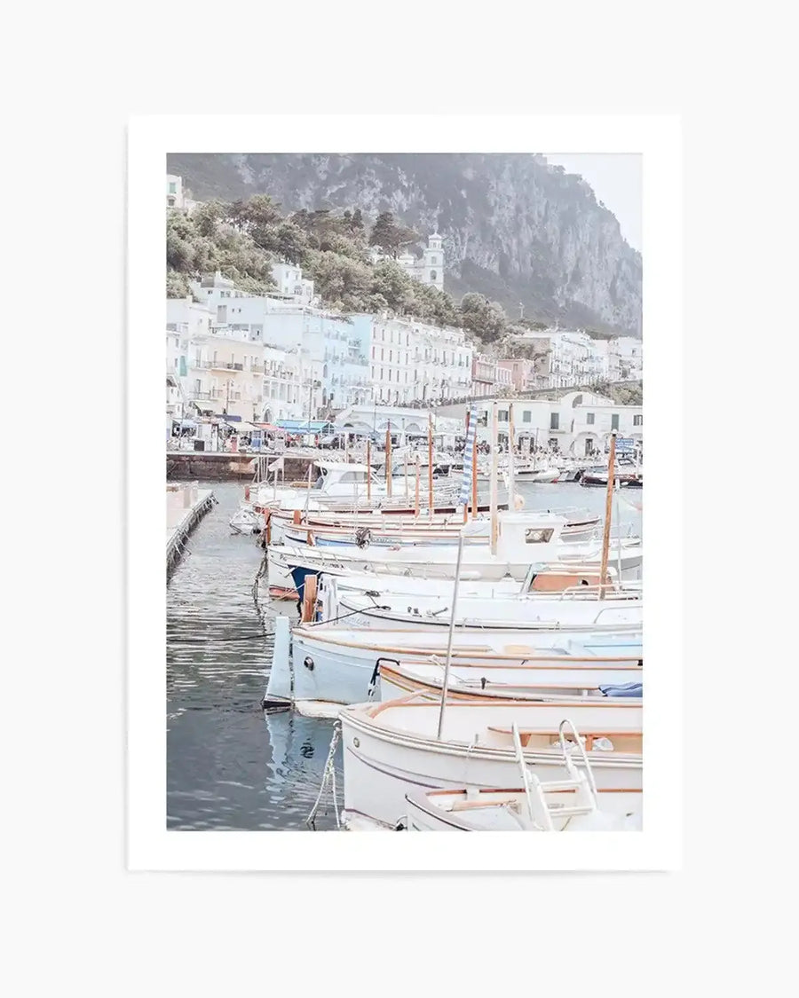 Capri Marina Art Print from Olive et Oriel where you can shop wallpaper and artworks online