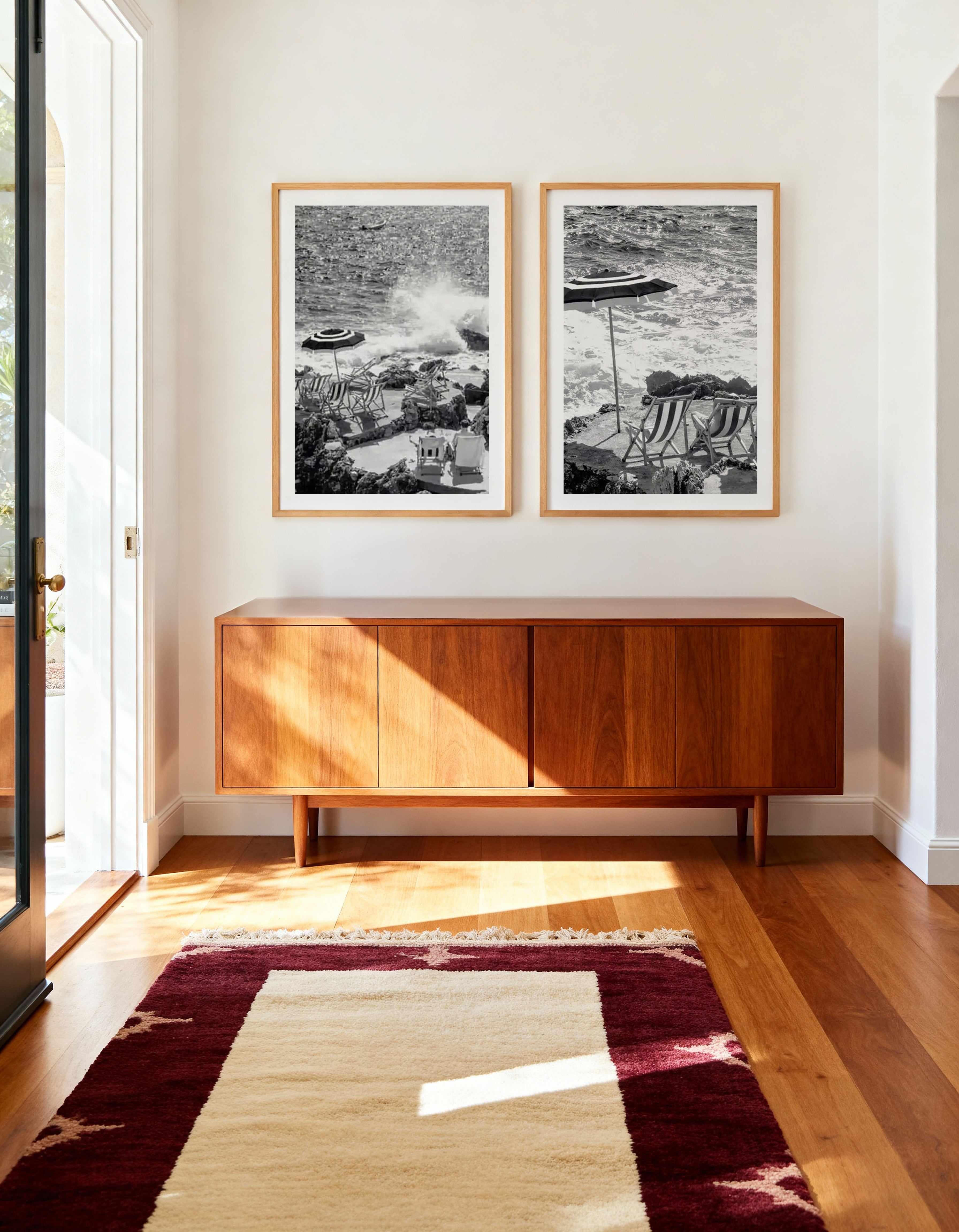 Capri Beach Club B&W I & II Art Print Set of 2 | Matching Wall Art from Olive et Oriel where you can shop wallpaper and artworks online