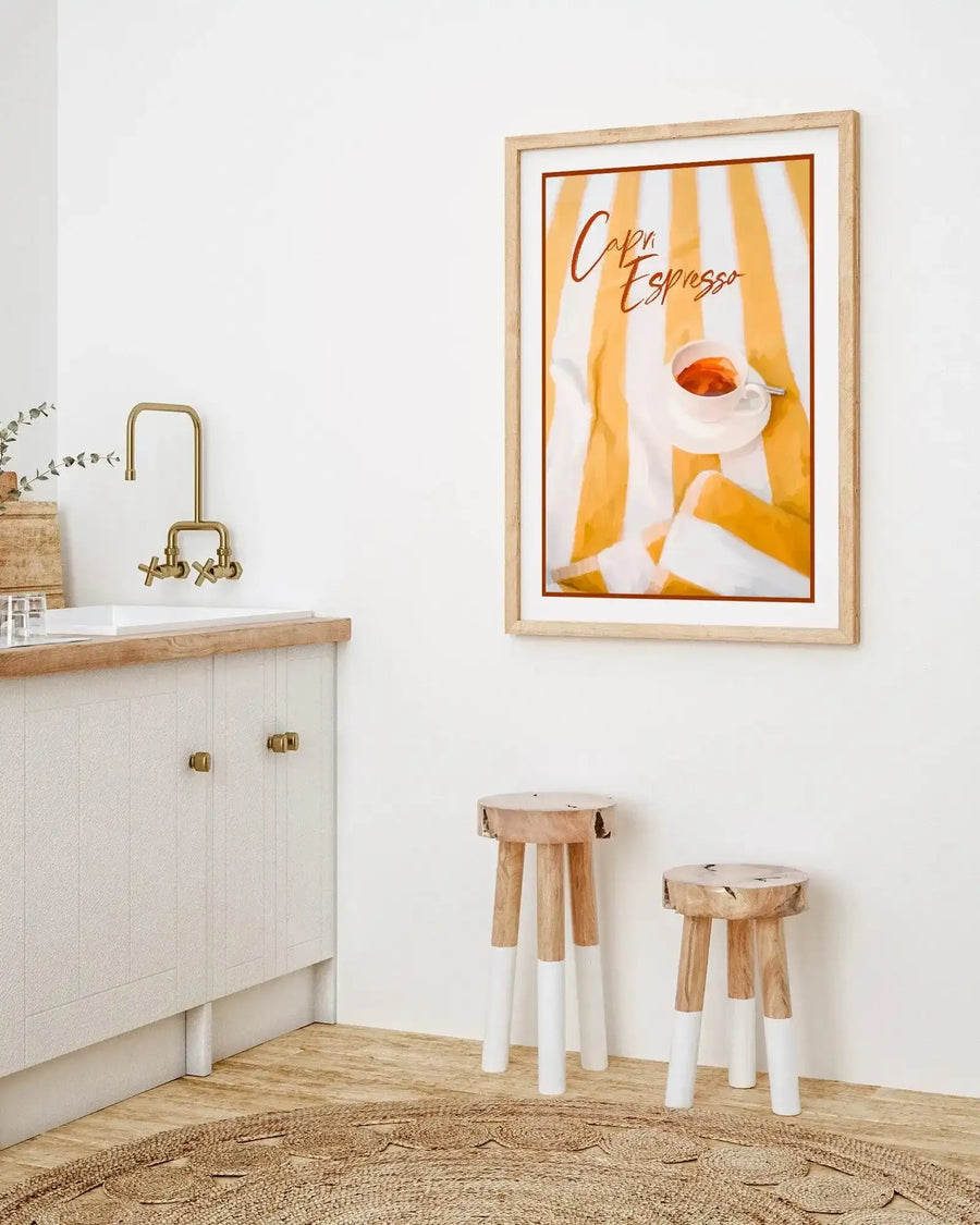 Capri Espresso Art Print-PRINT-Olive et Oriel-Olive et Oriel-Buy-Australian-Art-Prints-Online-with-Olive-et-Oriel-Your-Artwork-Specialists-Austrailia-Decorate-With-Coastal-Photo-Wall-Art-Prints-From-Our-Beach-House-Artwork-Collection-Fine-Poster-and-Framed-Artwork