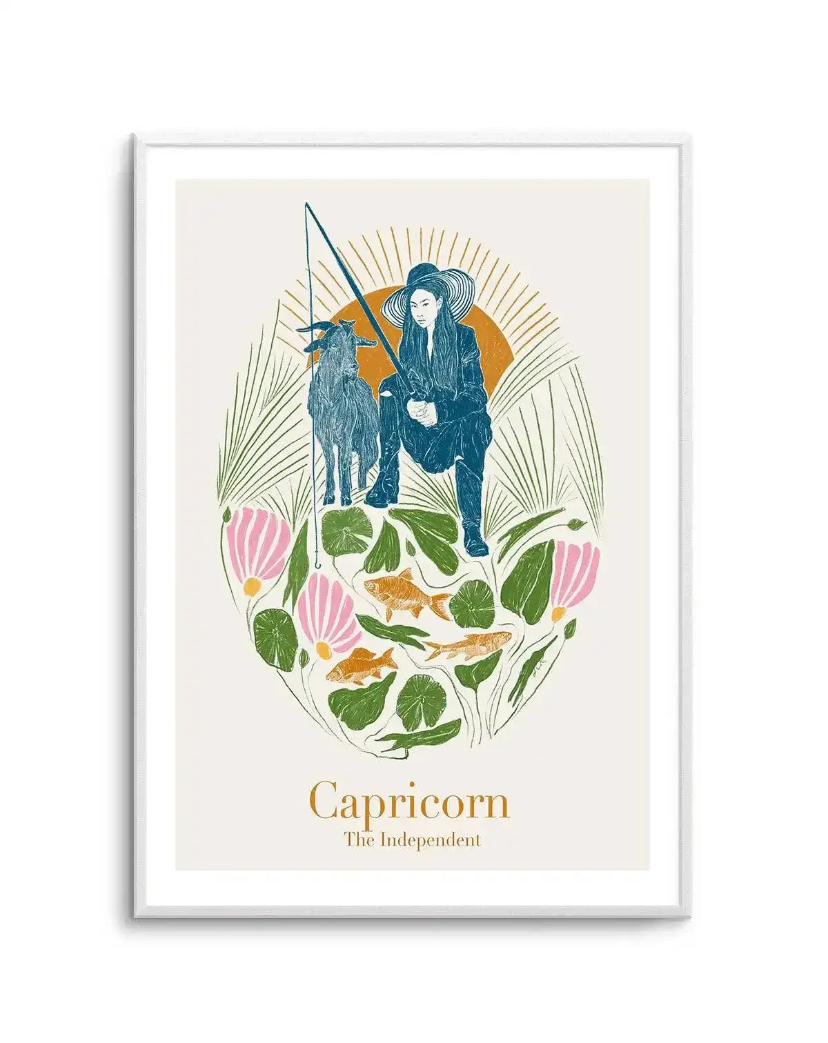 Capricorn By Jenny Liz Rome Art Print-PRINT-Olive et Oriel-Olive et Oriel-Buy-Australian-Art-Prints-Online-with-Olive-et-Oriel-Your-Artwork-Specialists-Austrailia-Decorate-With-Coastal-Photo-Wall-Art-Prints-From-Our-Beach-House-Artwork-Collection-Fine-Poster-and-Framed-Artwork