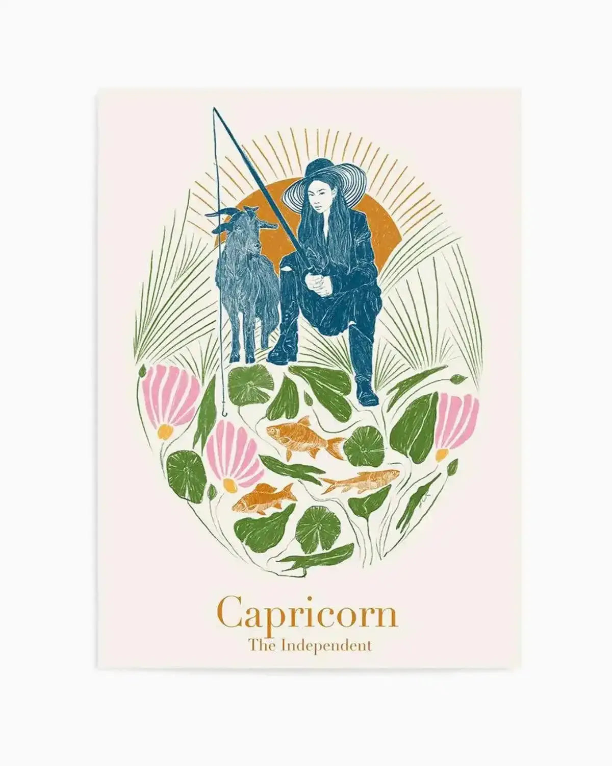Capricorn By Jenny Liz Rome Art Print from Olive et Oriel where you can shop wallpaper and artworks online