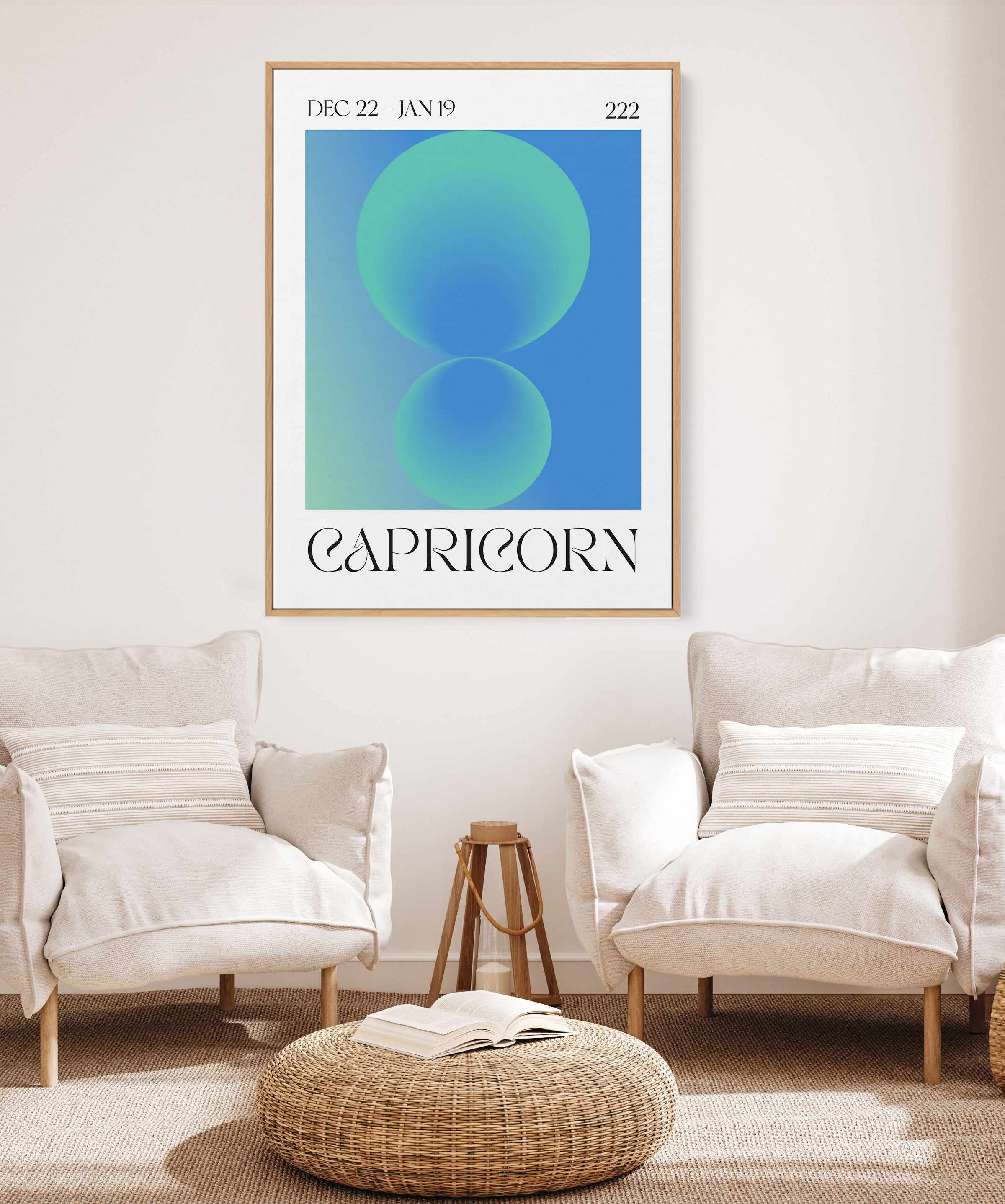 Capricorn by Valeria Castillo | Framed Canvas Art Print