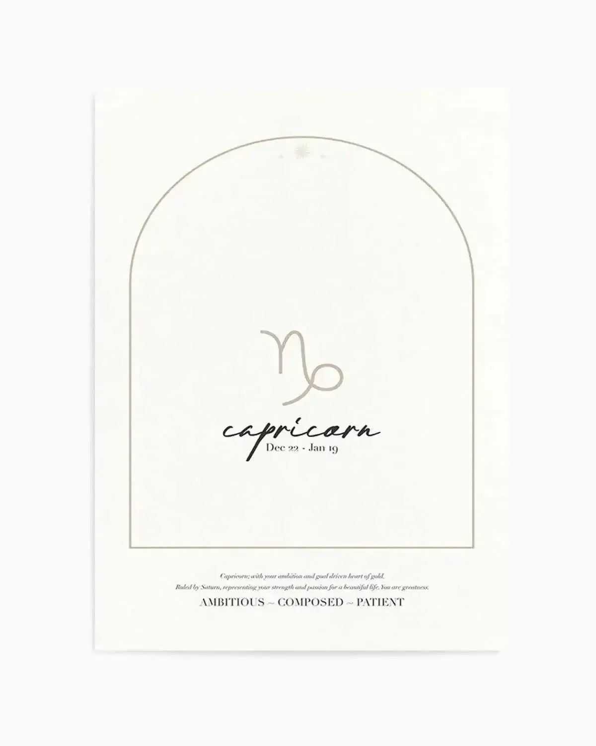 Capricorn Star Sign Art Print from Olive et Oriel where you can shop wallpaper and artworks online