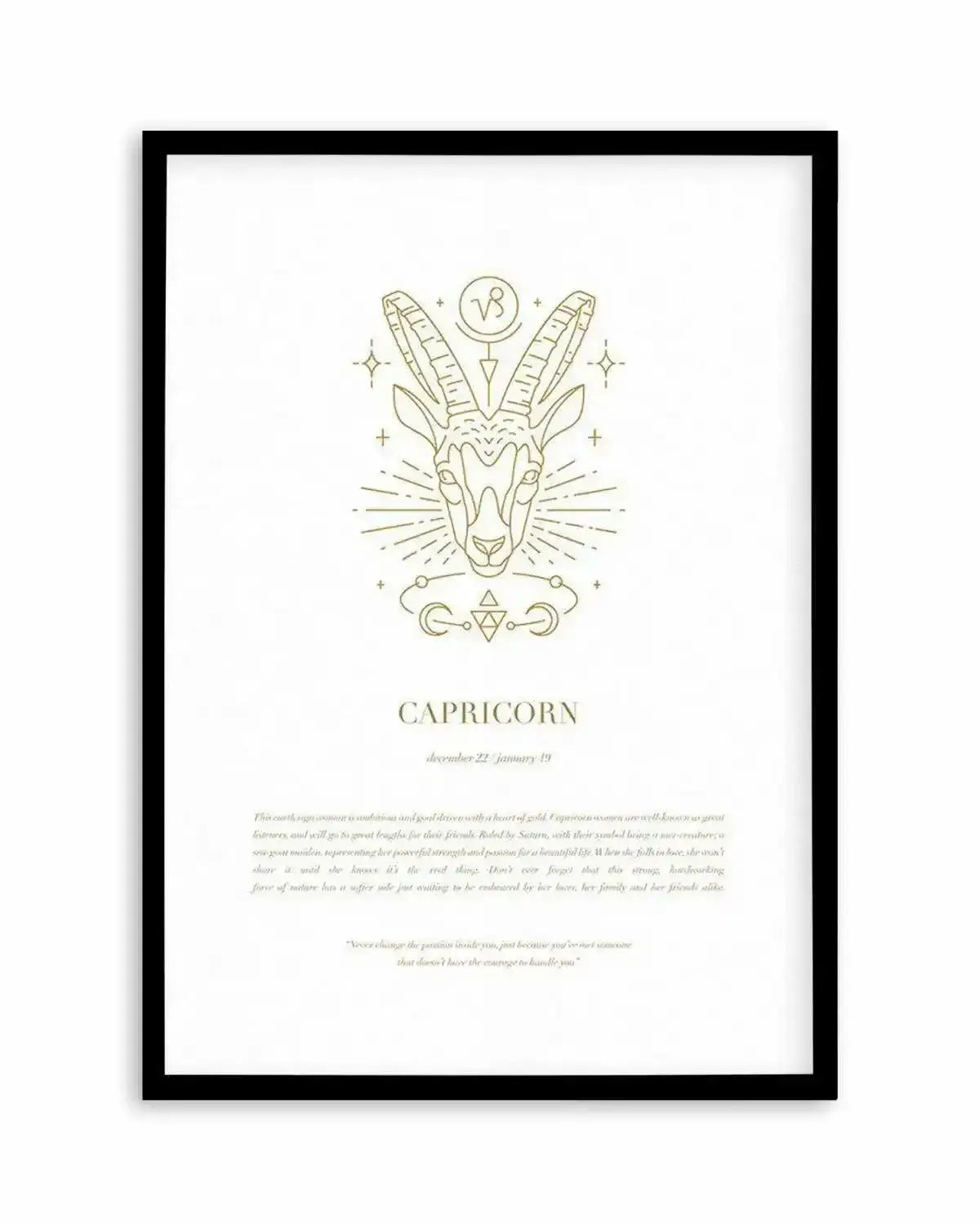 Capricorn | Celestial Zodiac Art Print from Olive et Oriel where you can shop wallpaper and artworks online