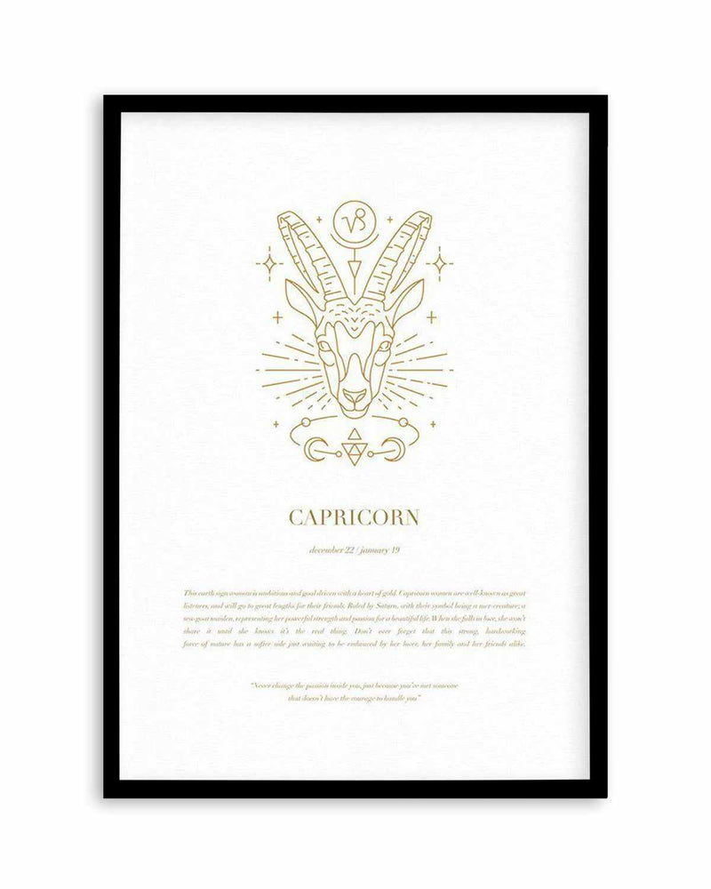 Capricorn | Celestial Zodiac Art Print