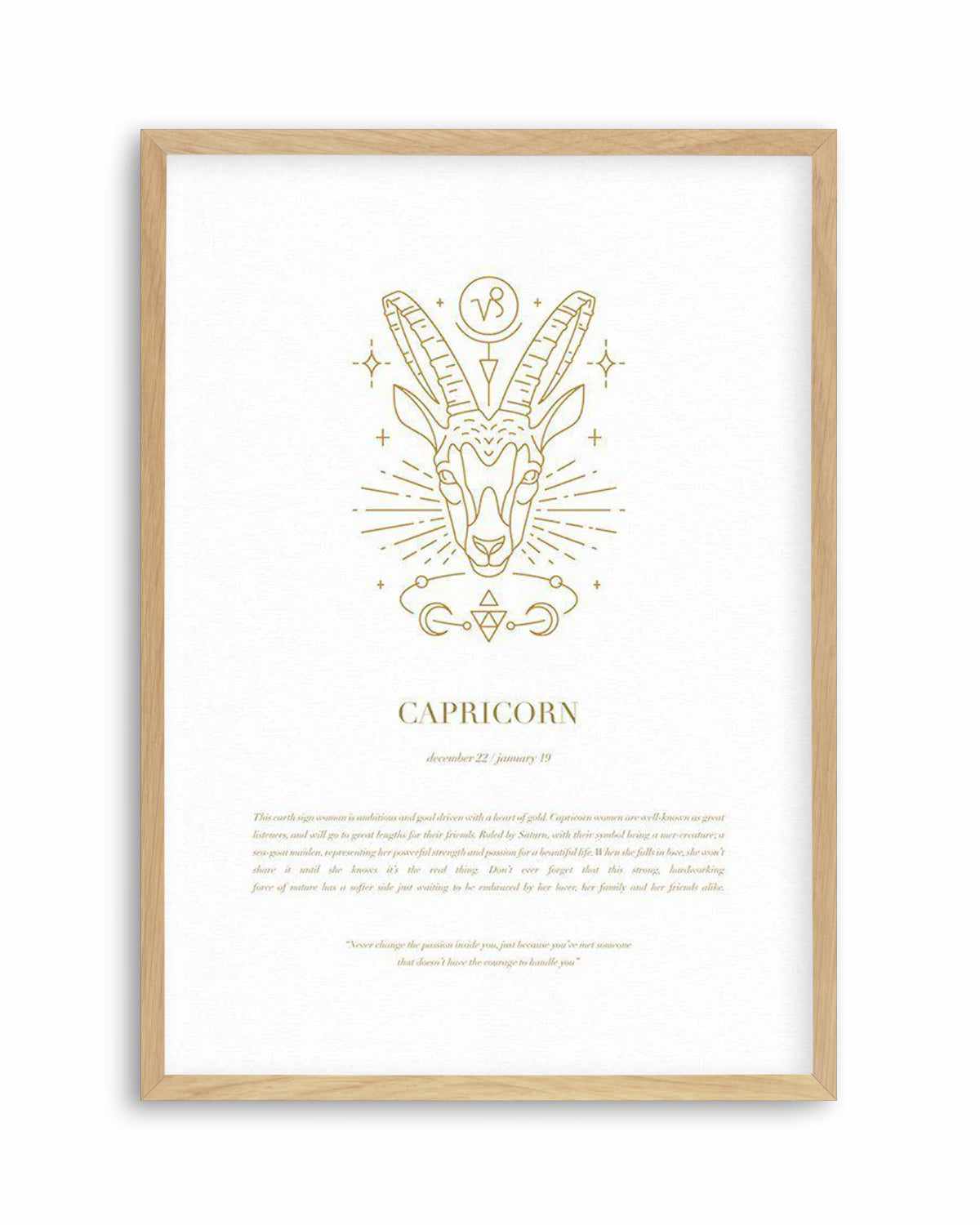 Capricorn | Celestial Zodiac Art Print