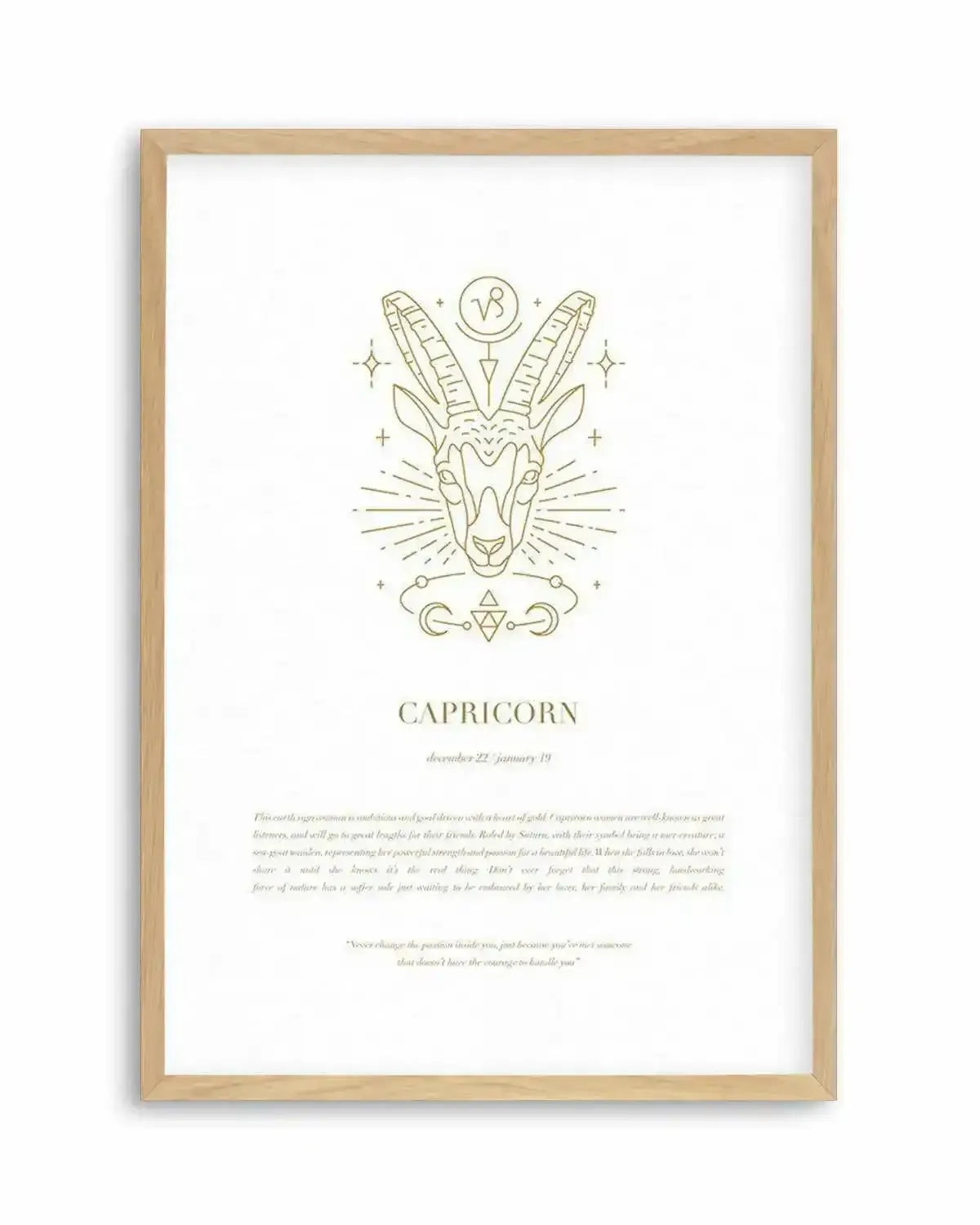 Capricorn | Celestial Zodiac Art Print from Olive et Oriel where you can shop wallpaper and artworks online