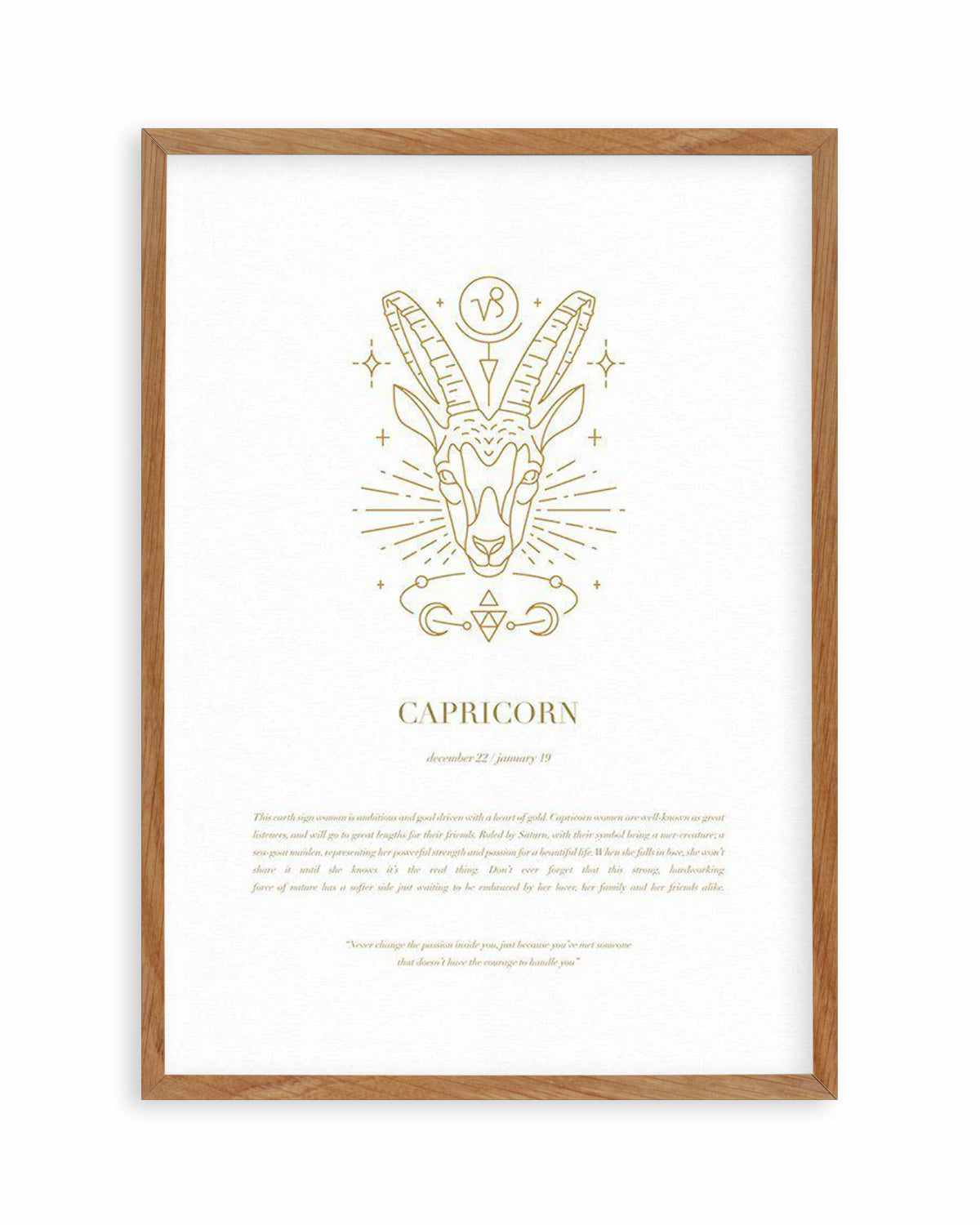 Capricorn | Celestial Zodiac Art Print